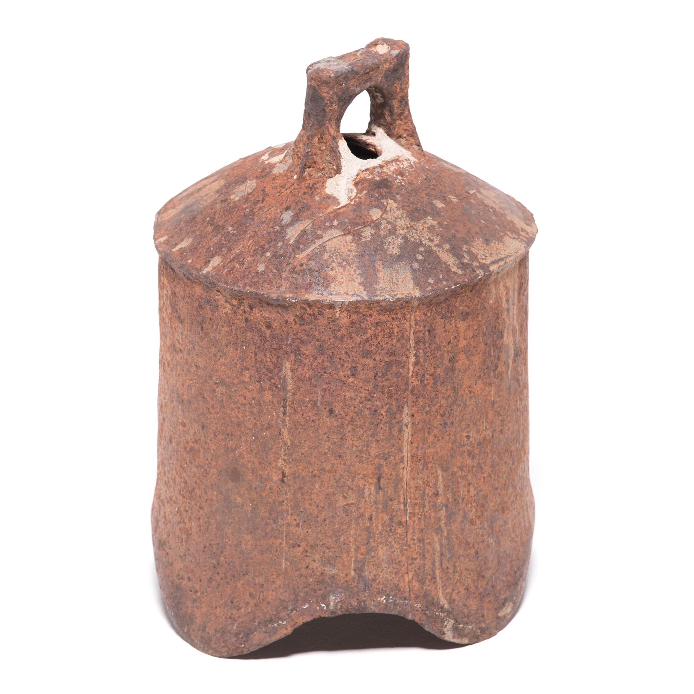 Cast 19th Century Chinese Iron Bell For Sale