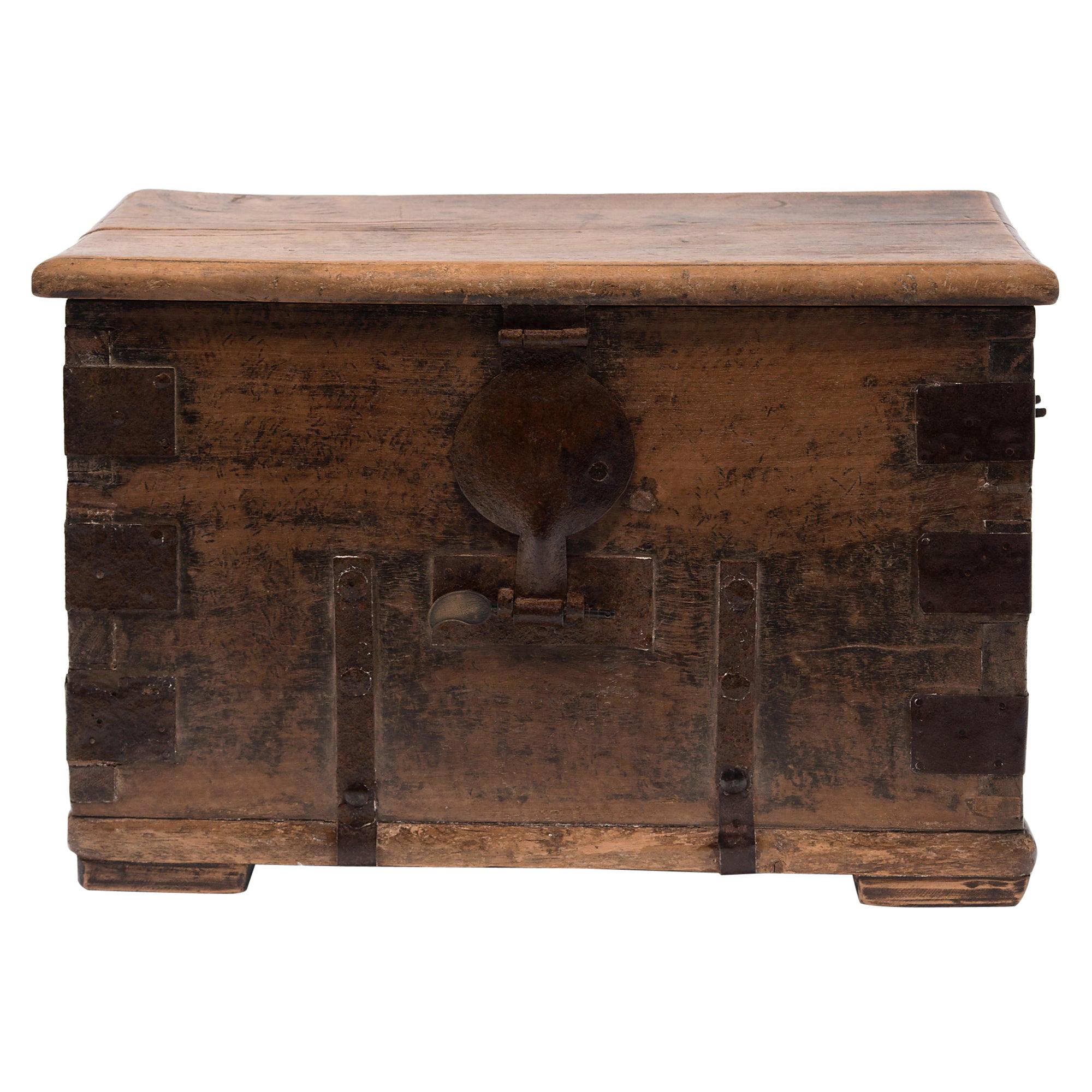 19th Century Chinese Iron Clad Keeper's Chest