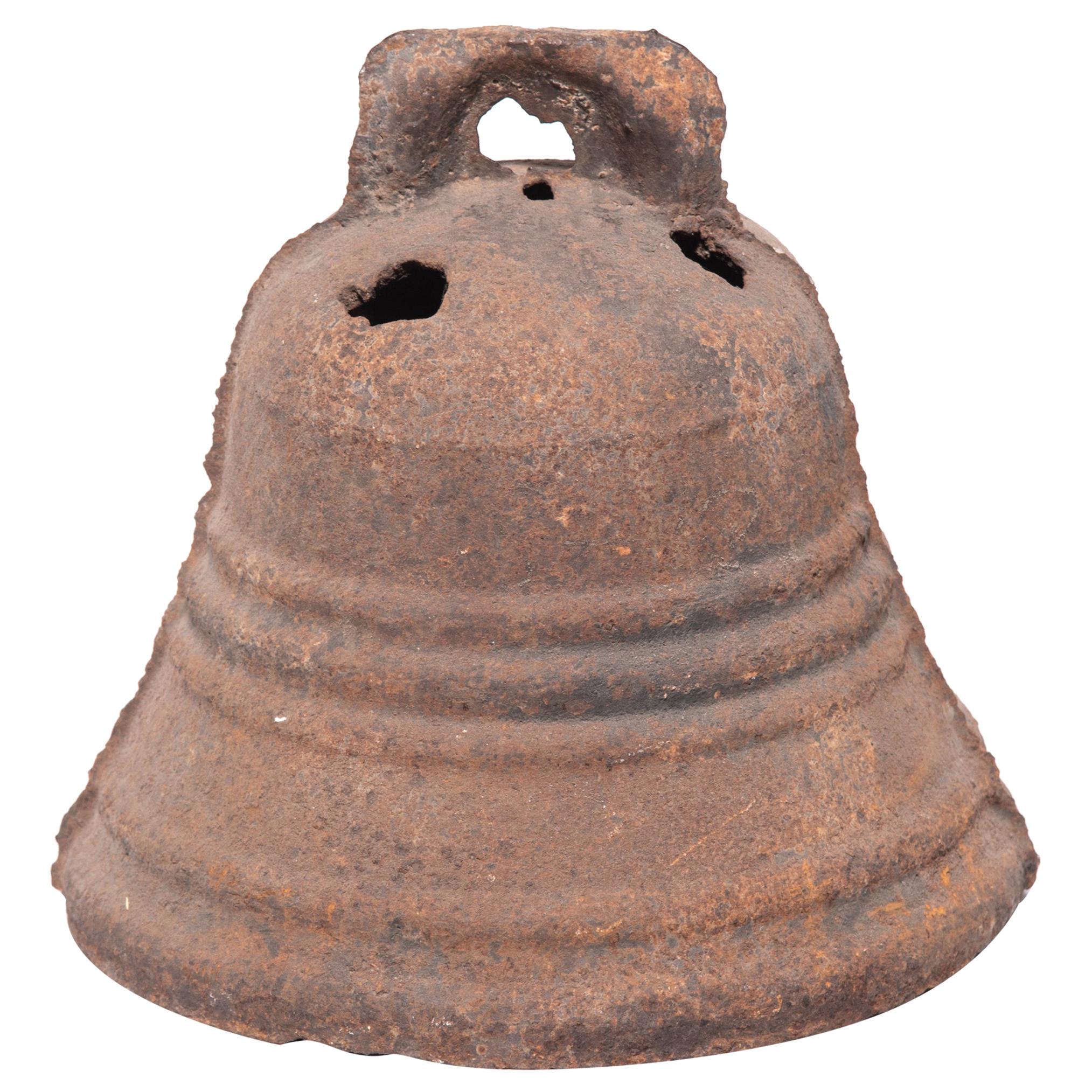 Chinese Iron Courtyard Bell, c. 1850 For Sale