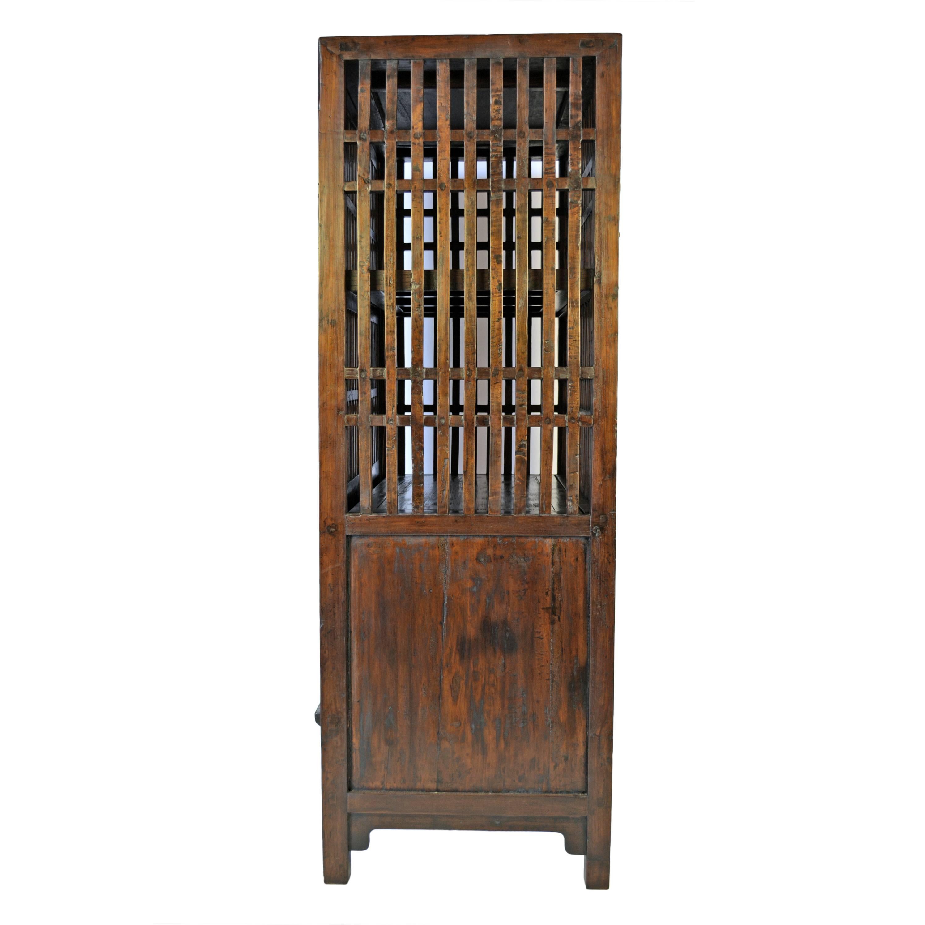 Brass 19th Century Chinese Kitchen Cabinet