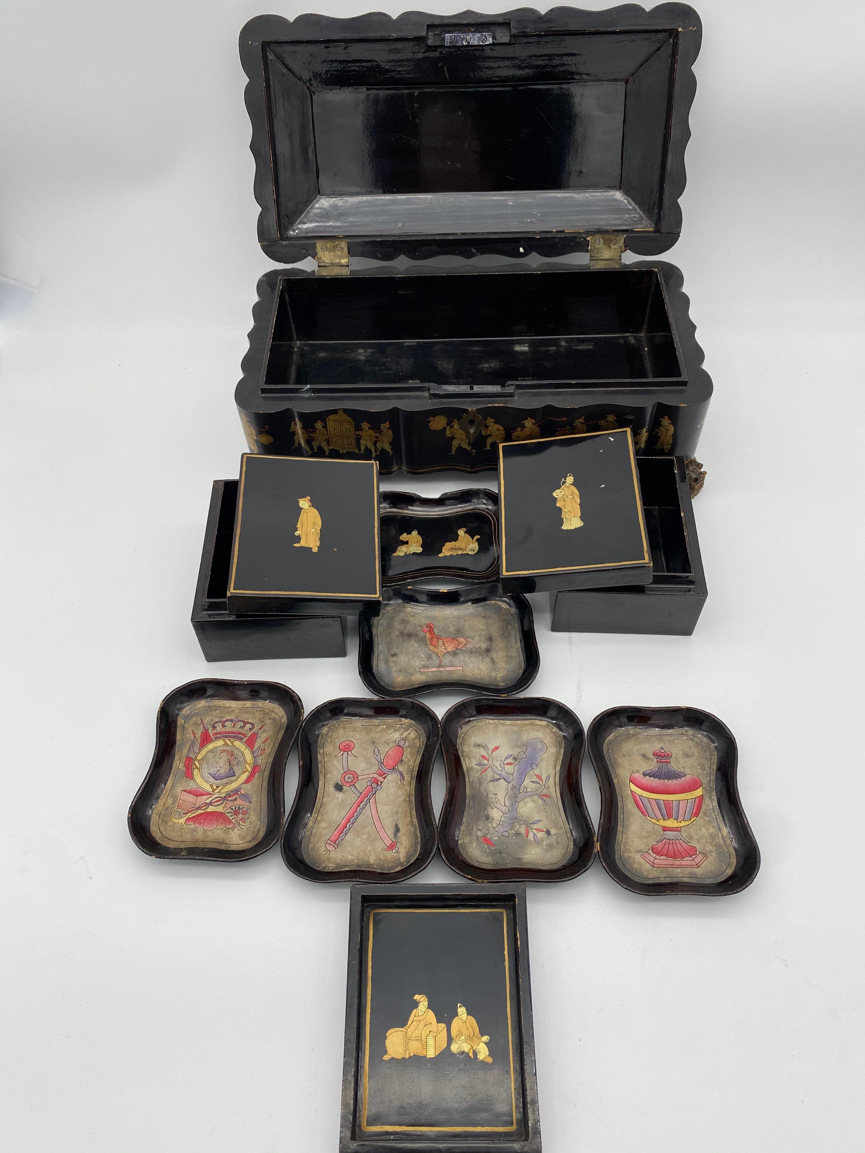 19th Century Chinese Lacquer Box For Sale 1
