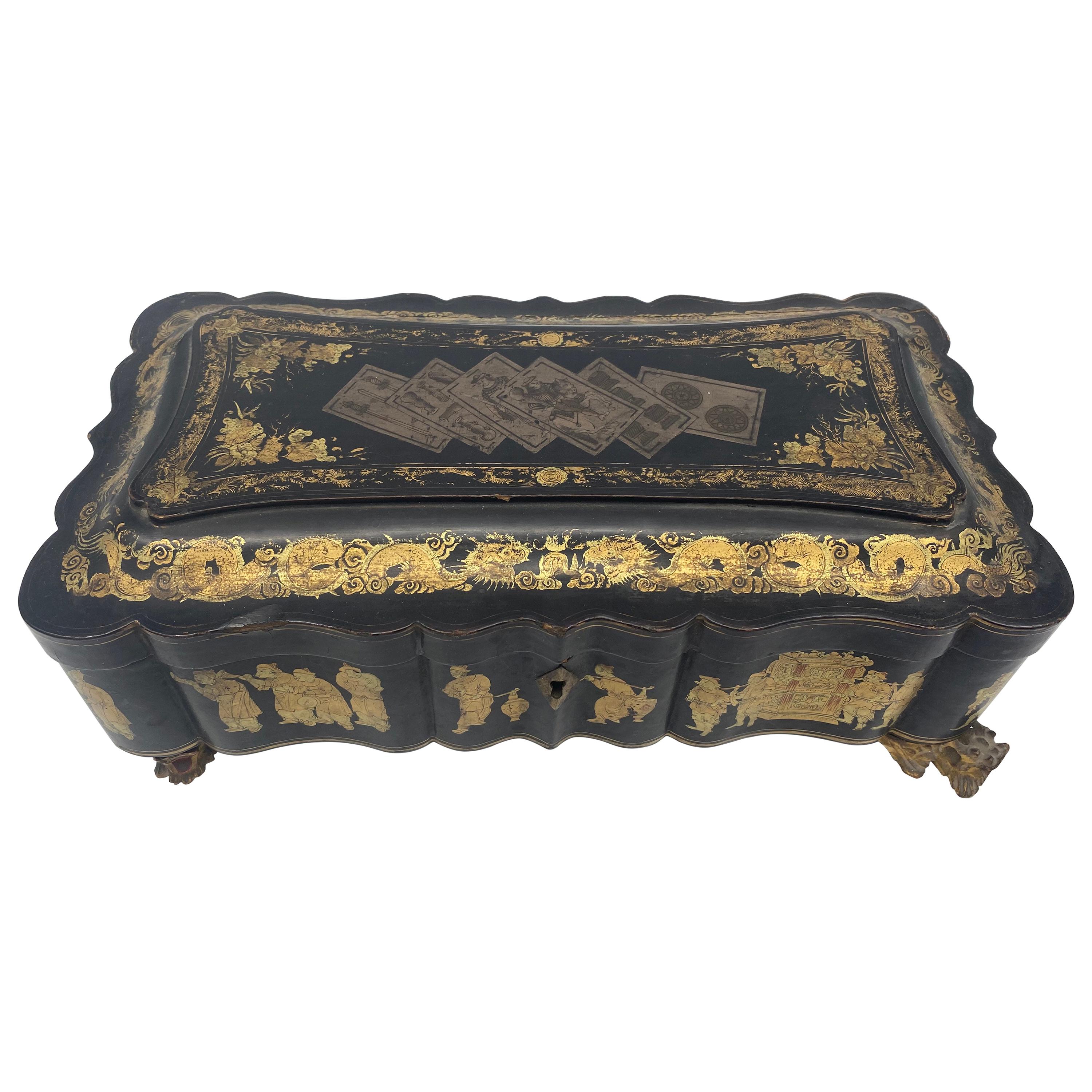 19th Century Chinese Lacquer Box For Sale