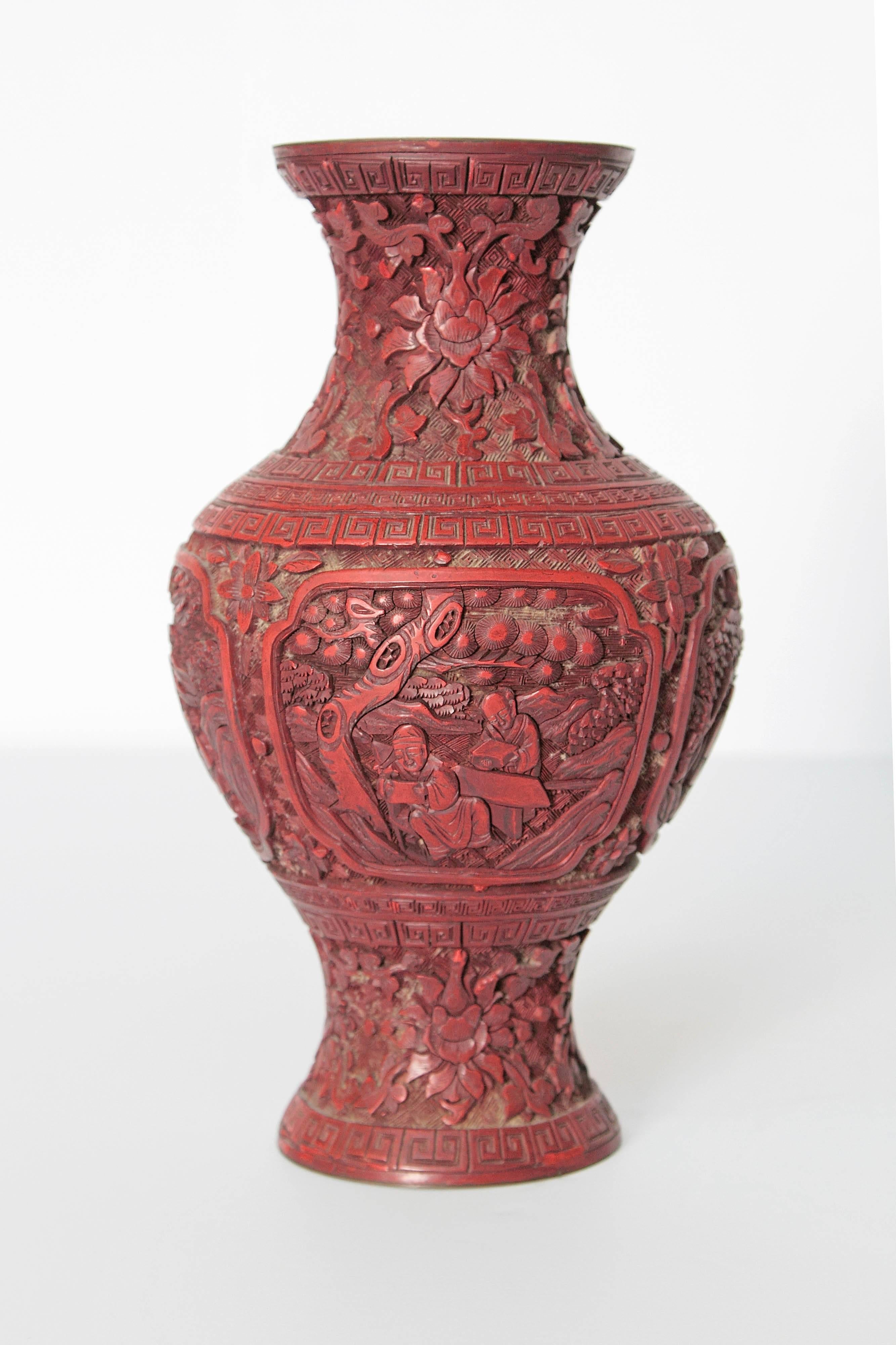 19th century lacquer vases