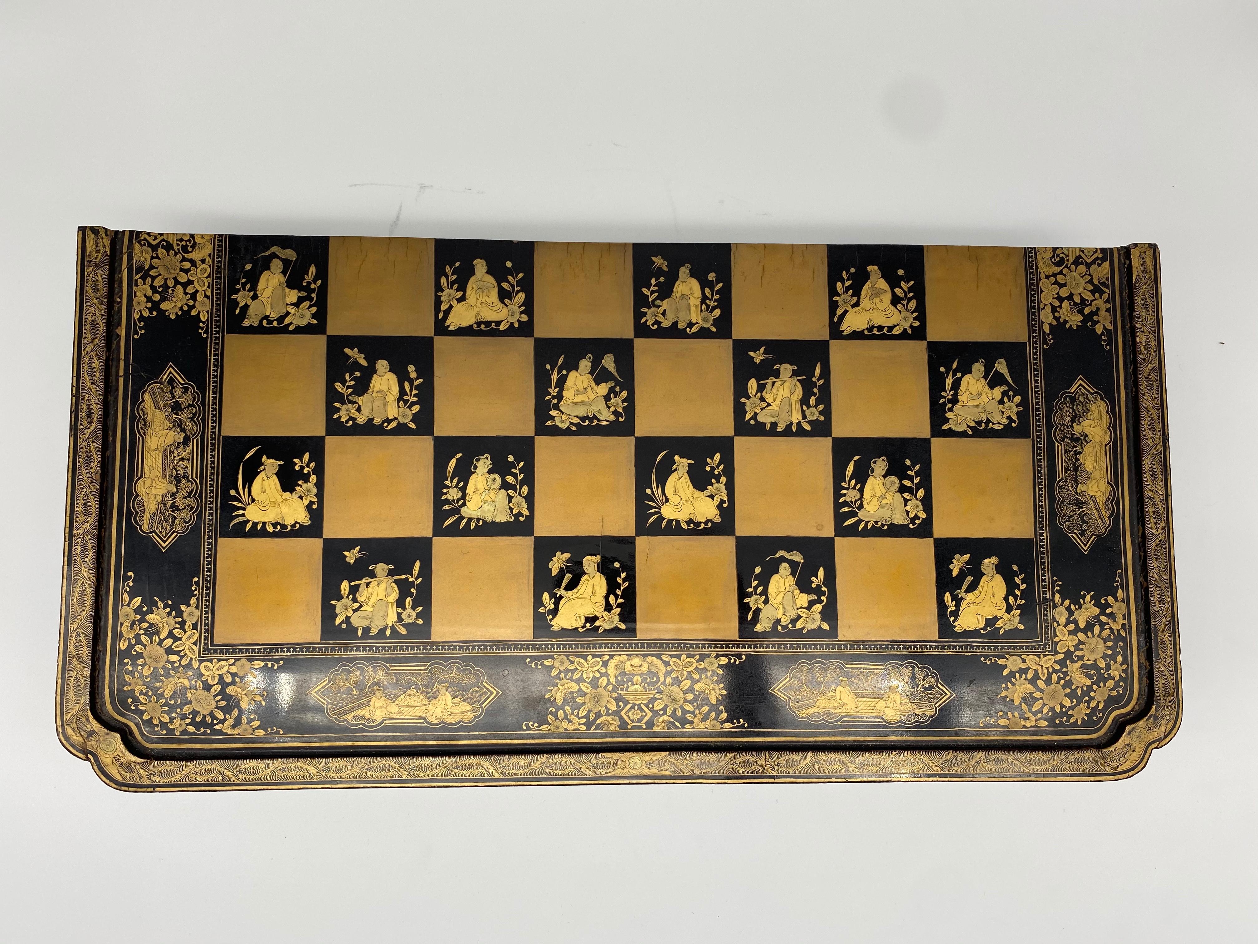 19th Century Chinese Lacquer Gaming Board For Sale 4