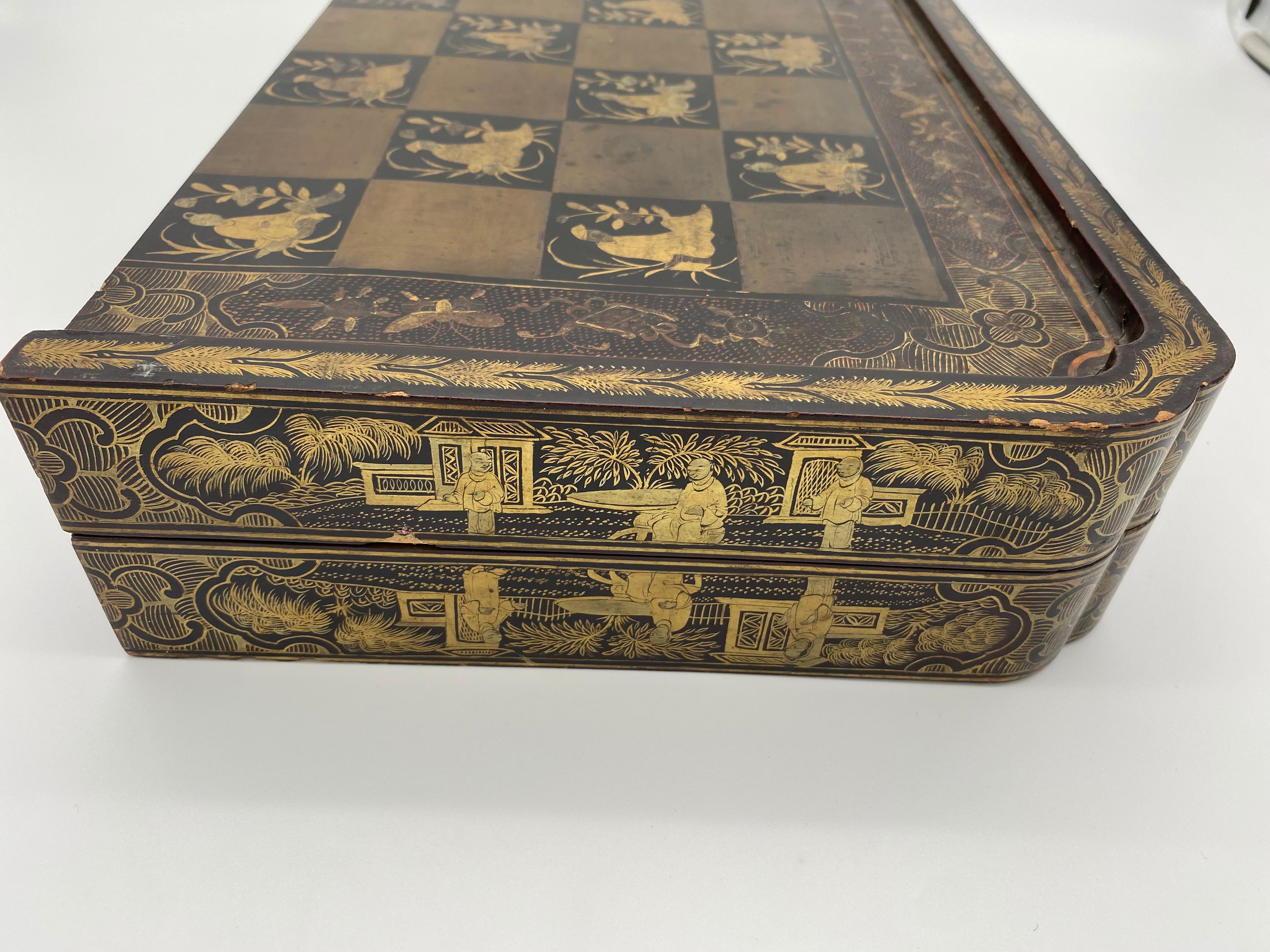 19th Century Chinese Lacquer Gaming Board For Sale 6