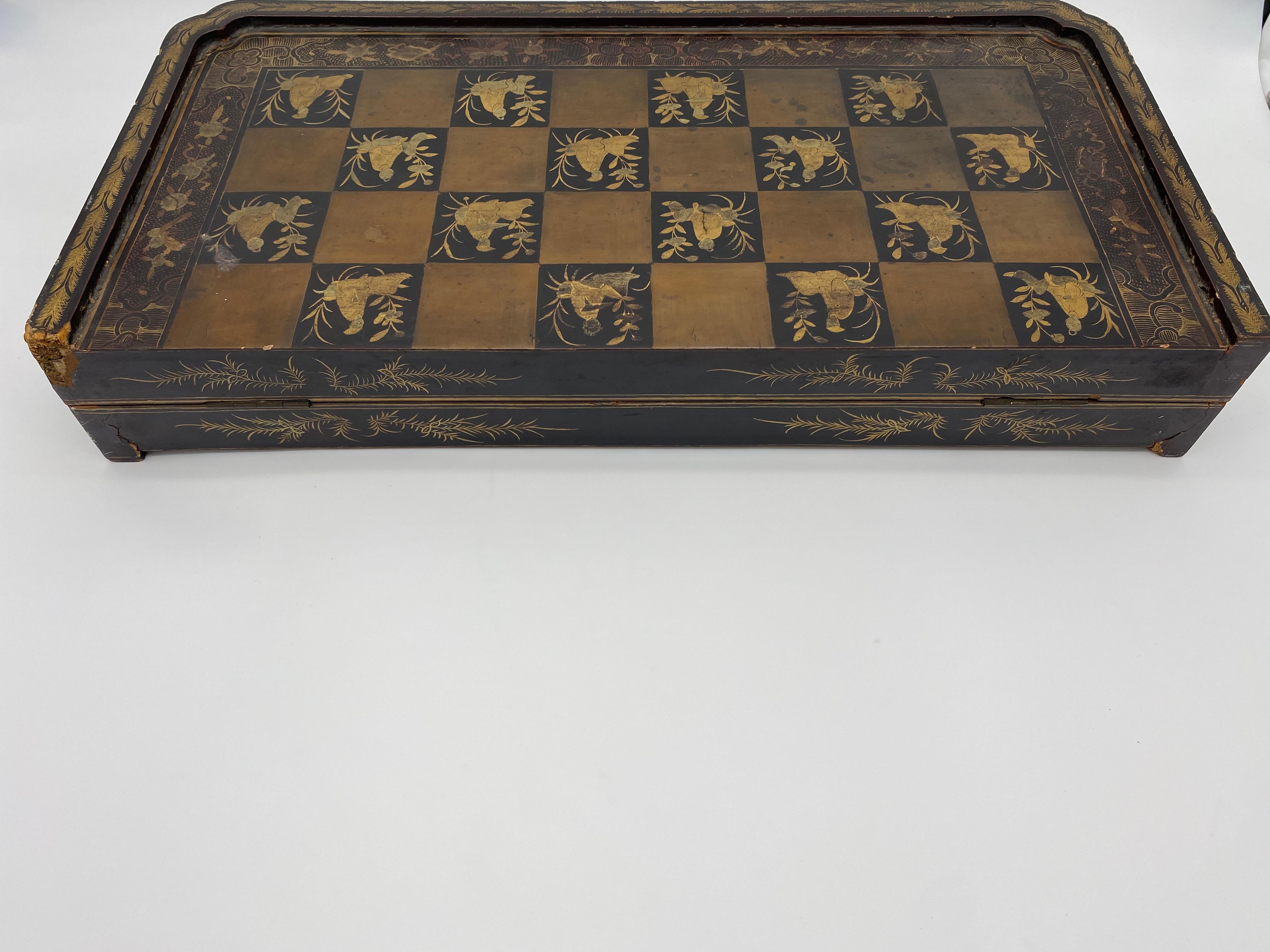 19th Century Chinese Lacquer Gaming Board For Sale 7