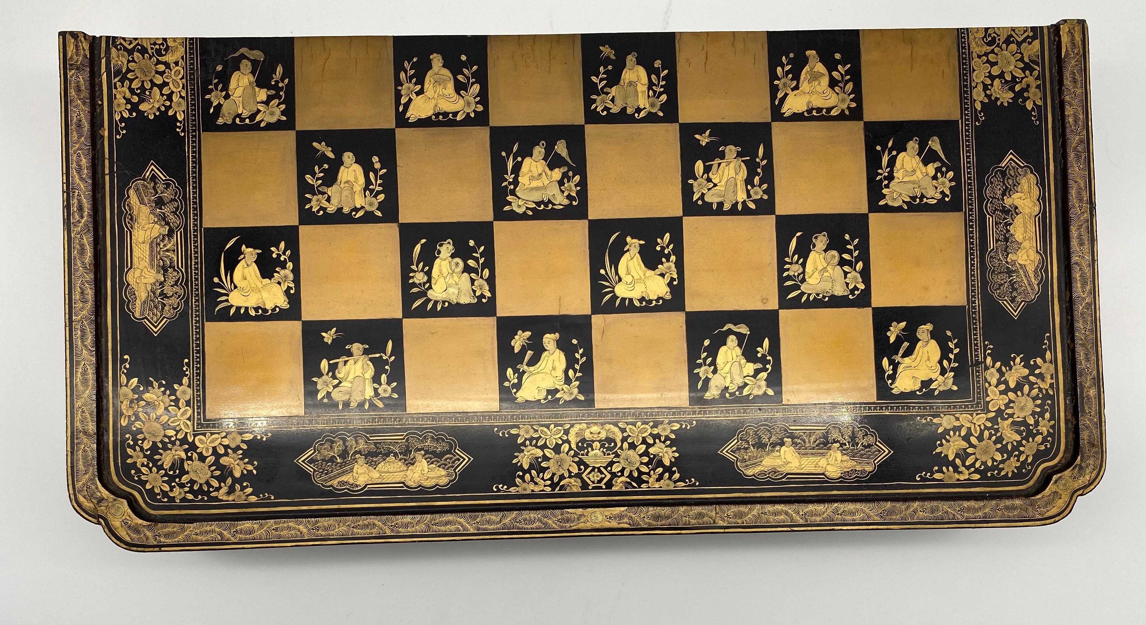 19th Century Chinese Lacquer Gaming Board For Sale 8