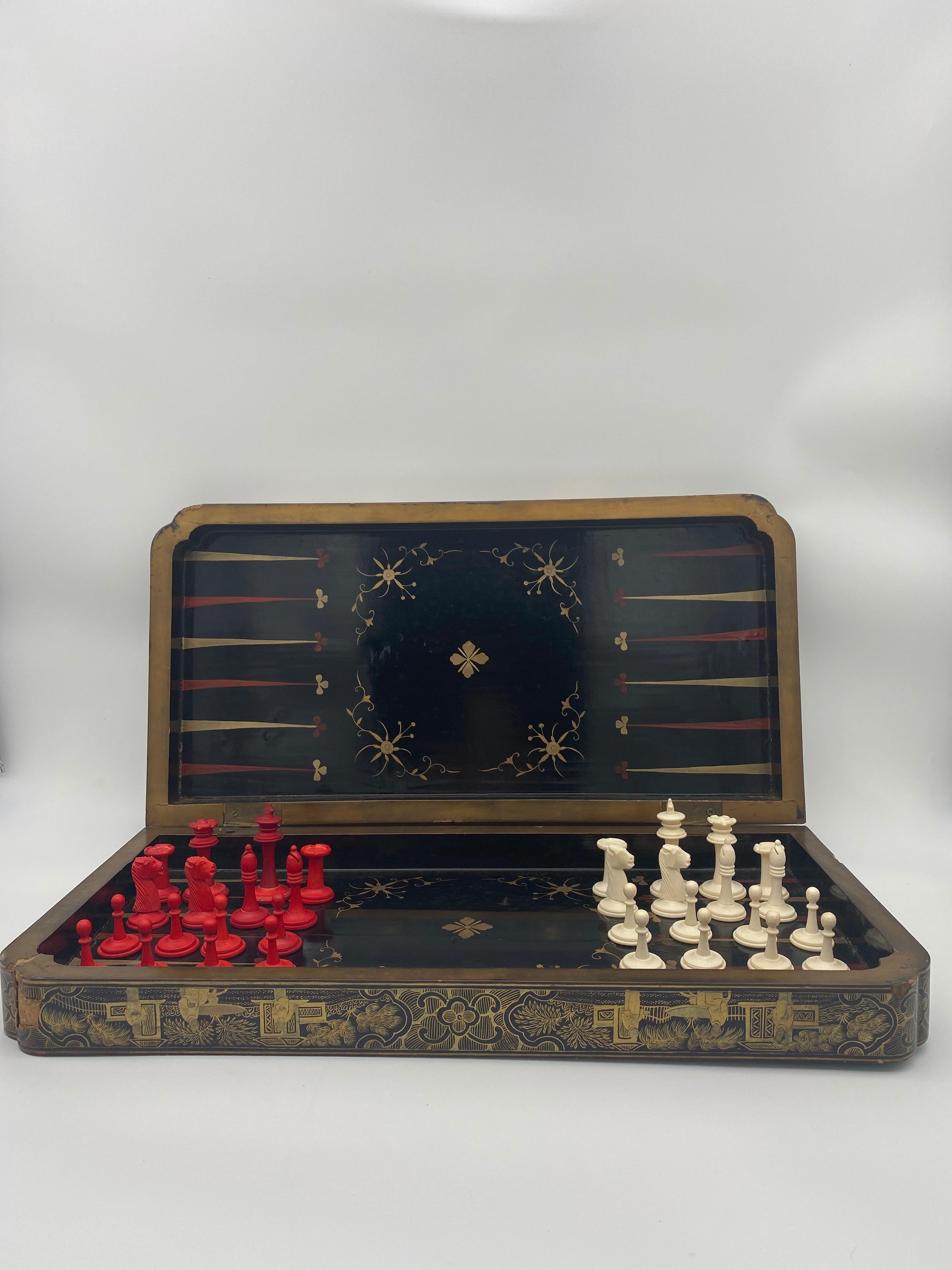 19th Century Chinese Lacquer Gaming Board For Sale 3