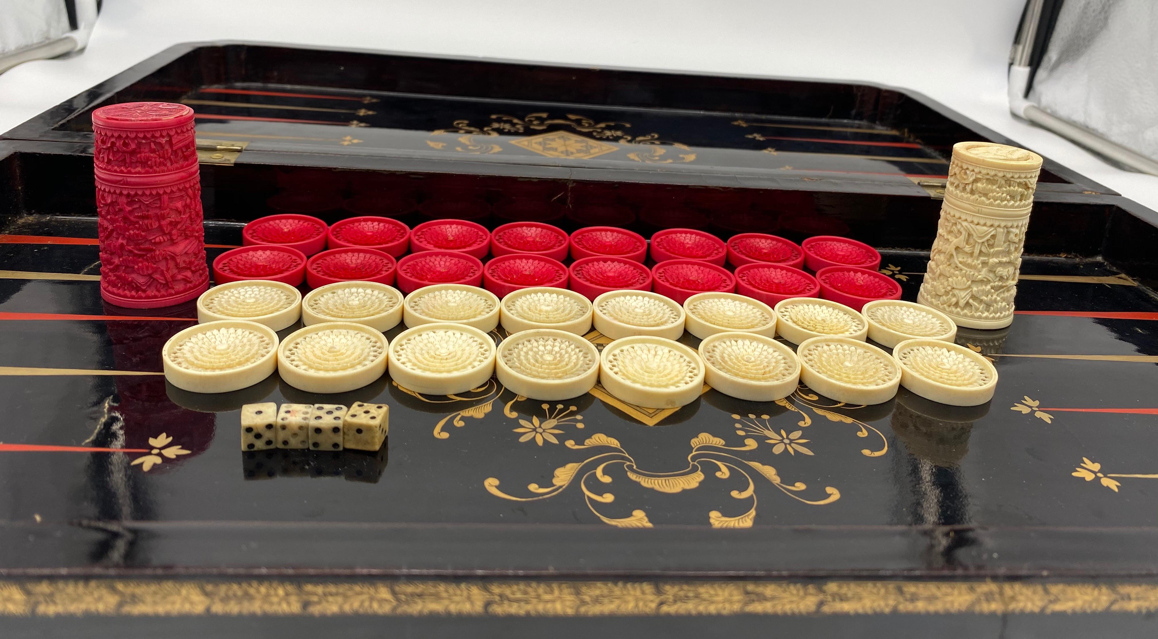 19th Century Chinese Lacquer Gaming Board For Sale 1