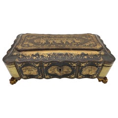 19th Century Chinese Lacquer Gaming Box