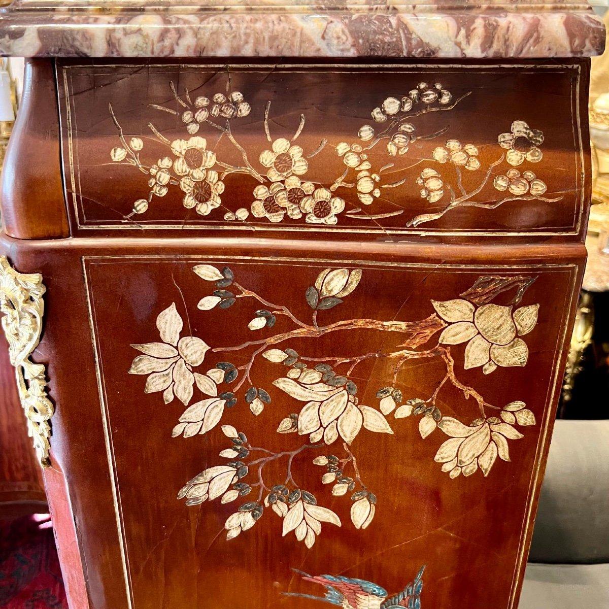 19th Century Chinese Lacquer Secretary Desk in Louis XV Style For Sale 1
