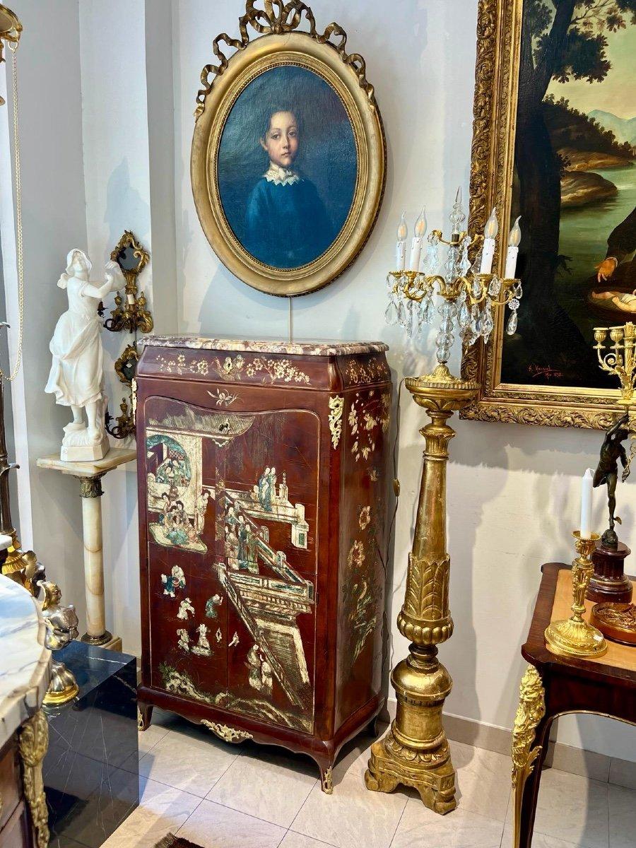 Laque Secrétaire de style Louis XV du 19ème siècle en vente