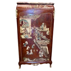 19th Century Chinese Lacquer Secretary Desk in Louis XV Style