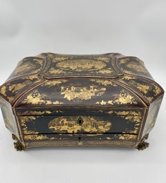 19th Century Chinese Lacquer Sewing Box