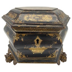 19th Century Chinese Lacquer Tea Caddy
