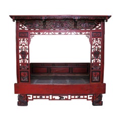 19th Century Chinese Lacquer Wedding Bed