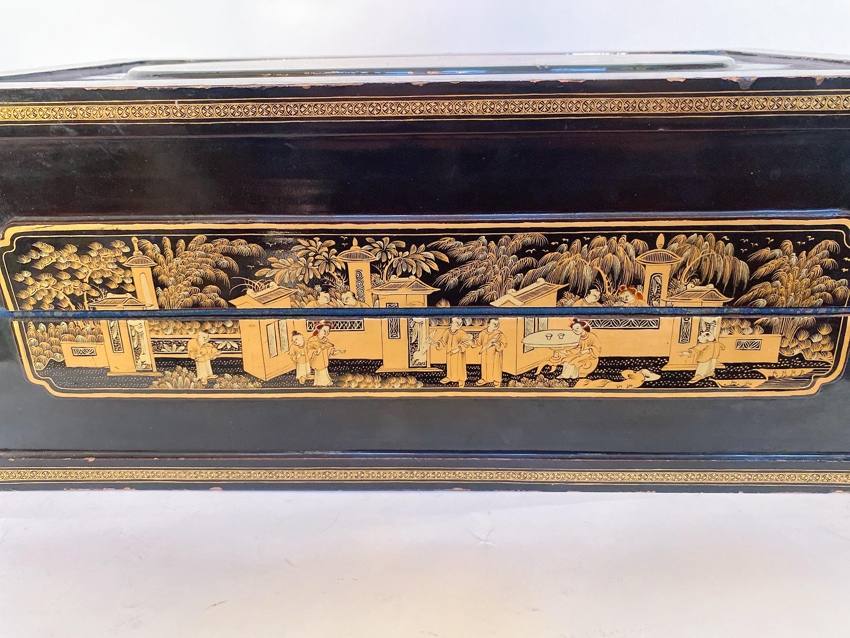 19th Century Chinese Lacquer Writing Box For Sale 6