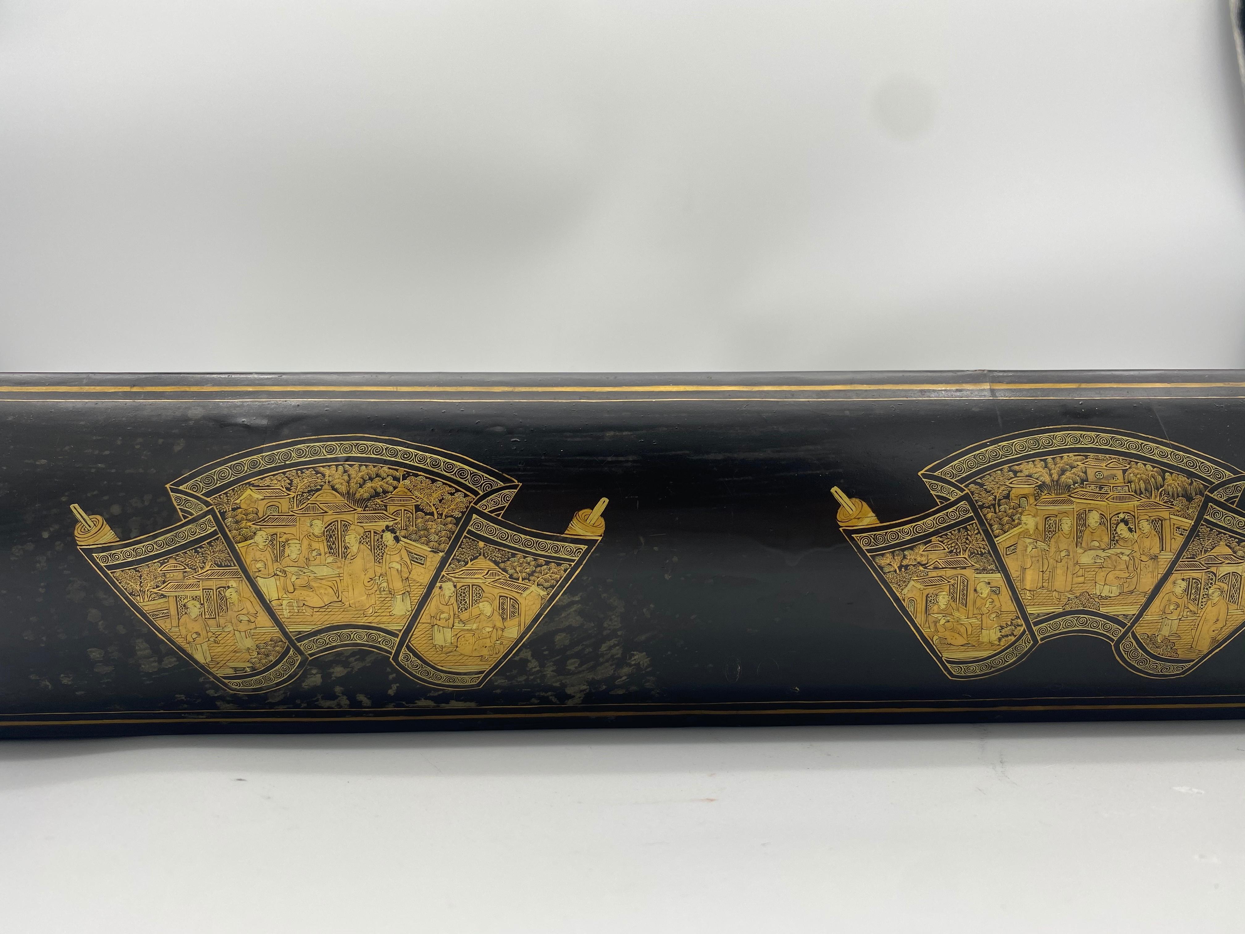 Lacquered 19th Century Chinese Lacquer Writing Box For Sale