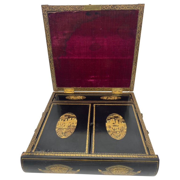 19th Century Chinese Lacquer Writing Box For Sale at 1stDibs