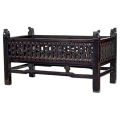 19th century Chinese lacquered childs bed