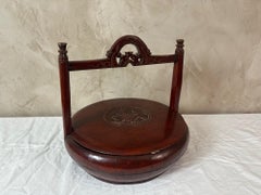 19th century Chinese Lacquered Elm Lunch Box, 1890s