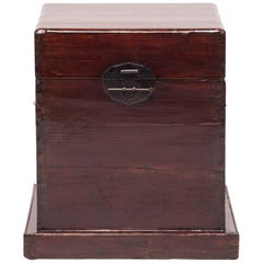 19th Century Chinese Lacquered Footed Trunk