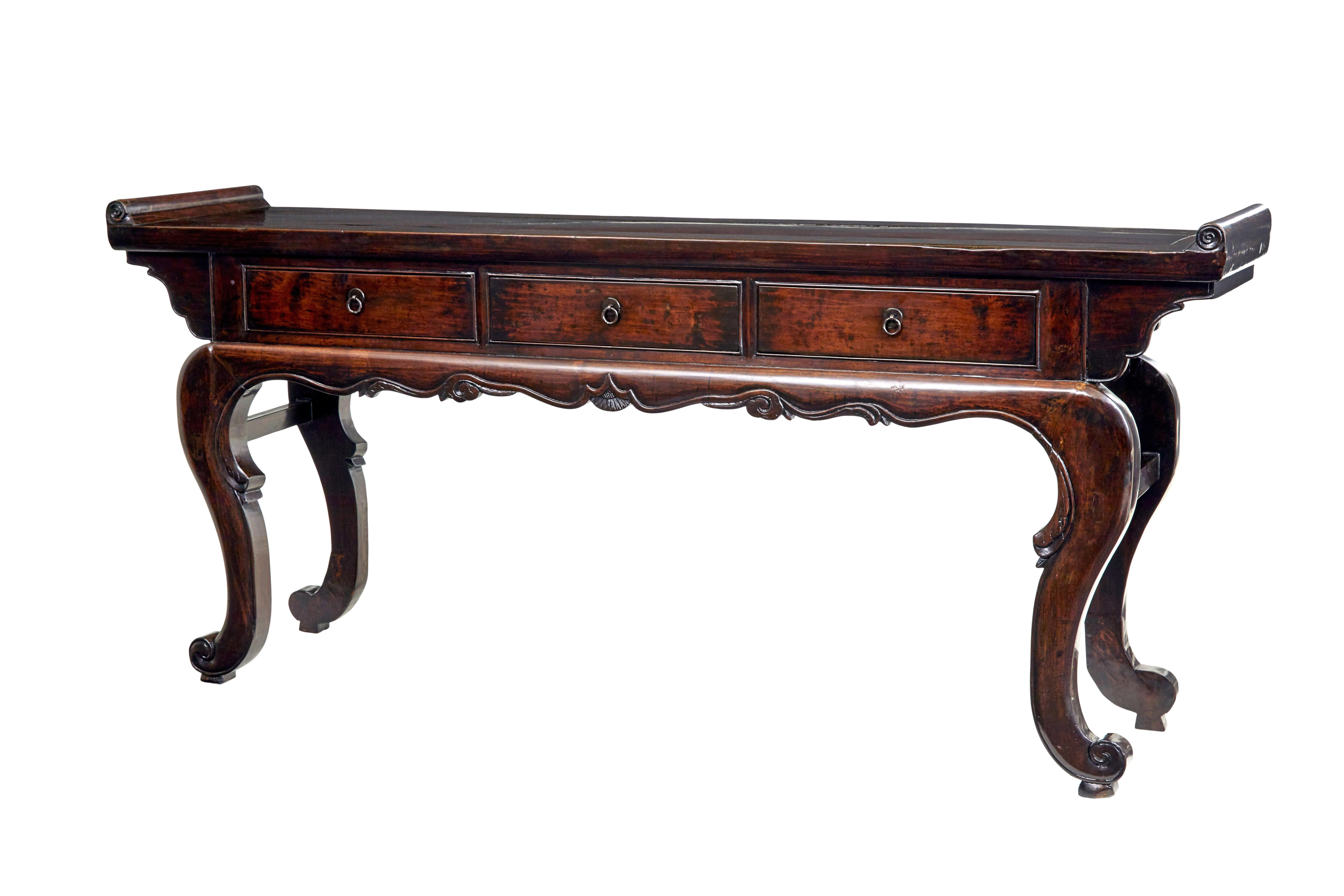 Credenza cinese in legno duro laccato del XIX secolo In condizioni buone in vendita a Debenham, Suffolk