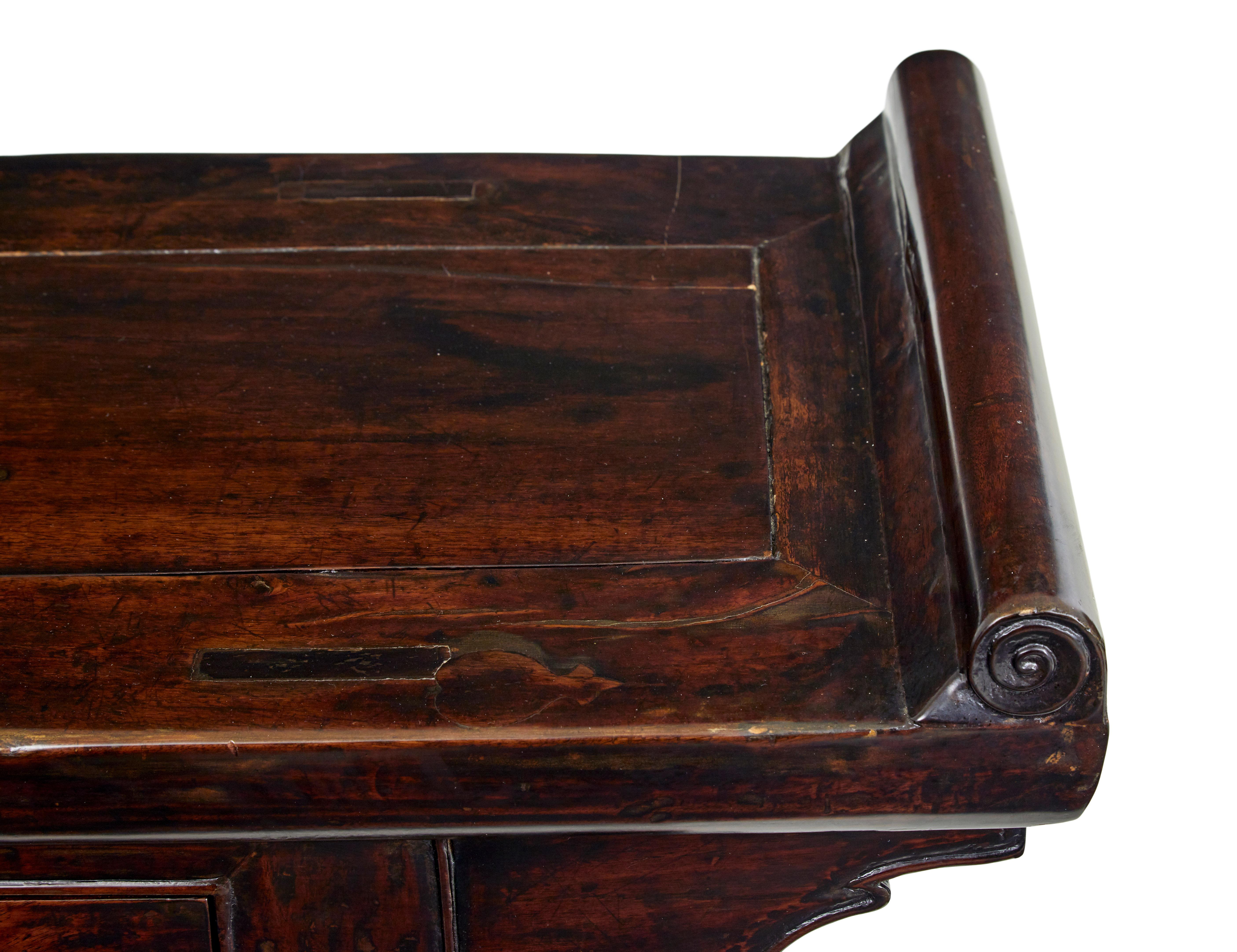 19th century Chinese lacquered hardwood sideboard For Sale 2