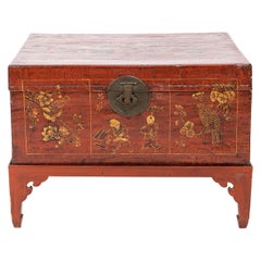 19th Century Chinese Lacquered Trunk
