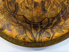 19th Century Chinese Lacquered Wooden Plate