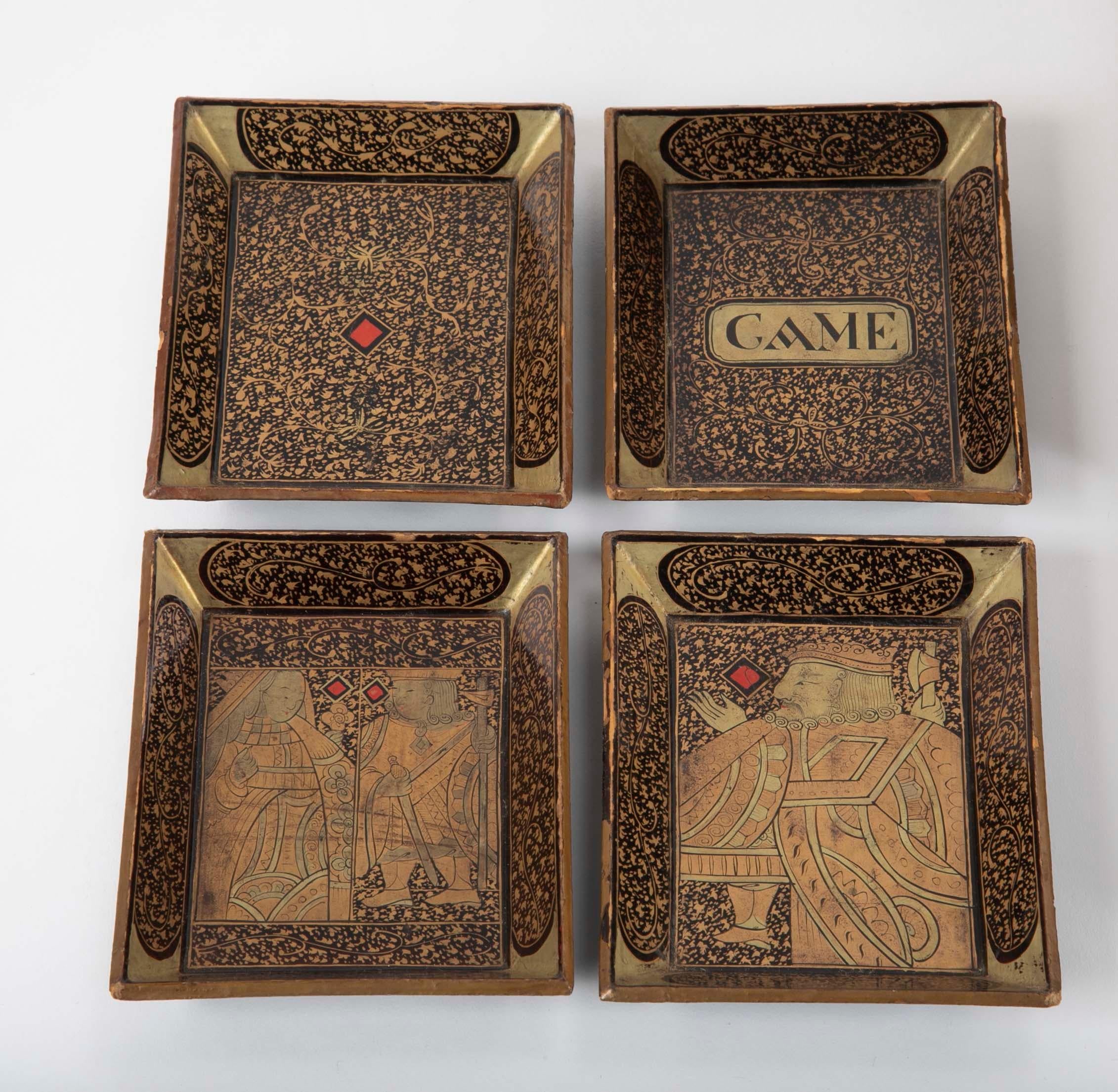 19th Century Chinese Lacquerware Game Box 9