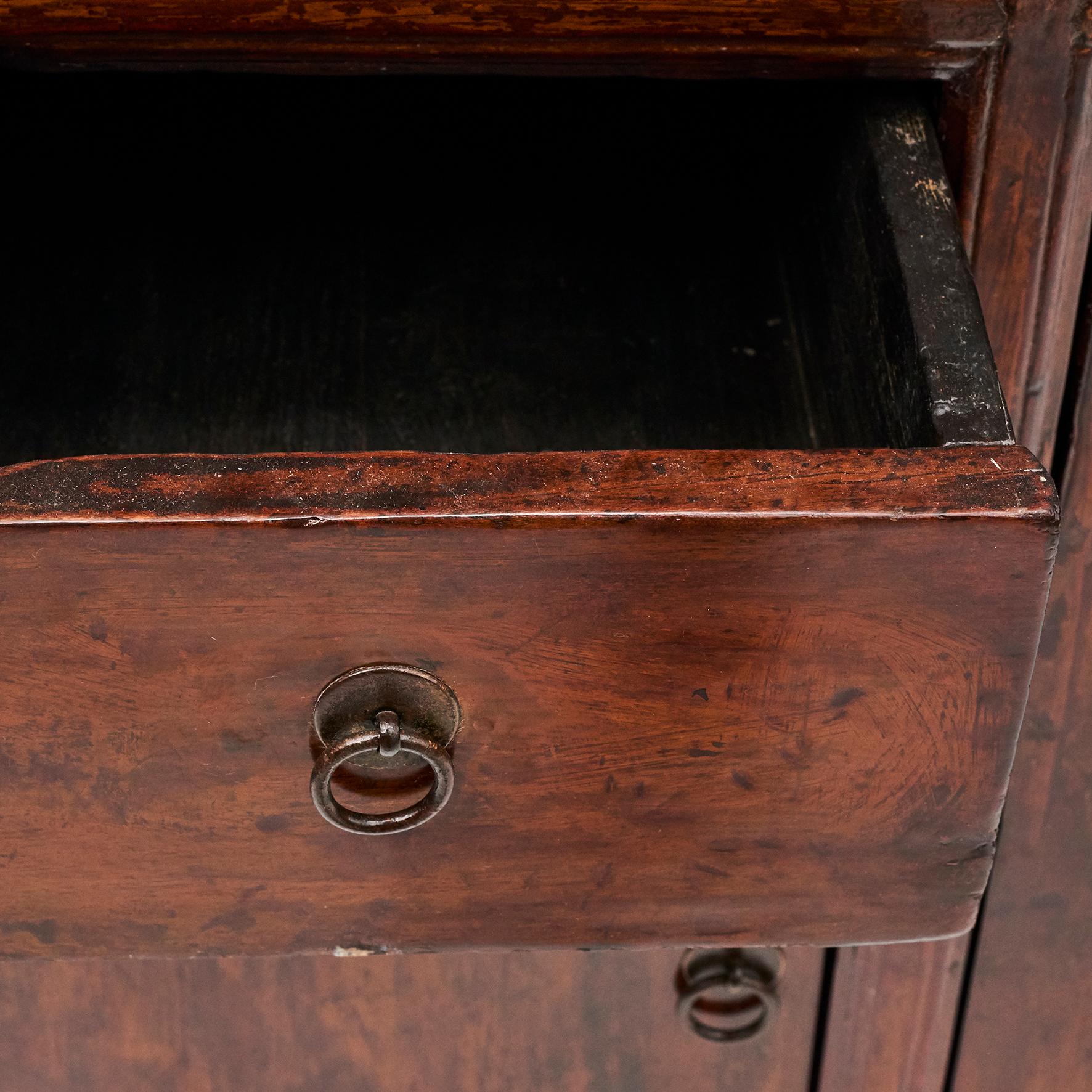 19th Century Chinese Lattice Door Cabinet with Original Lacquer 3