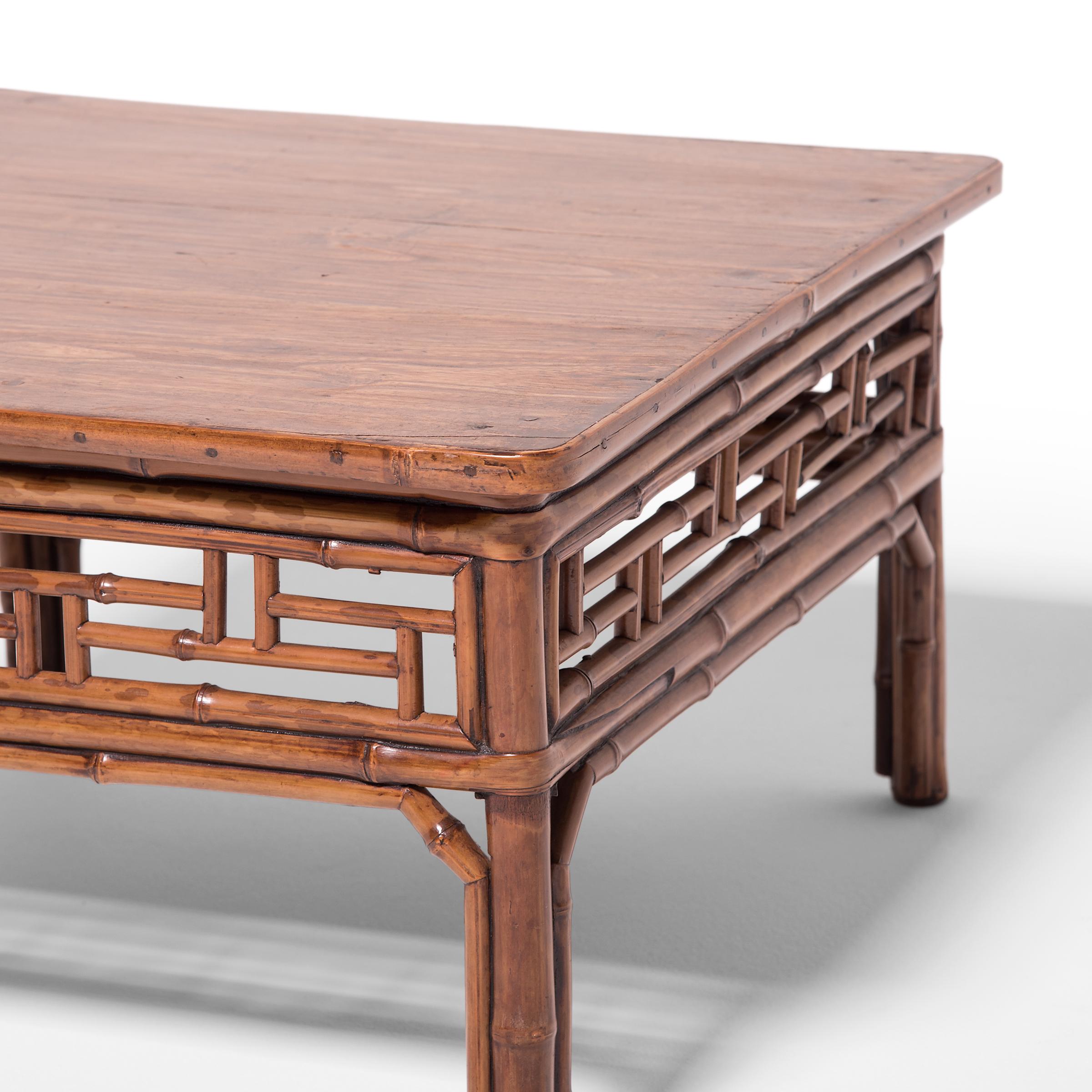 19th Century Chinese Low Bamboo Table 2