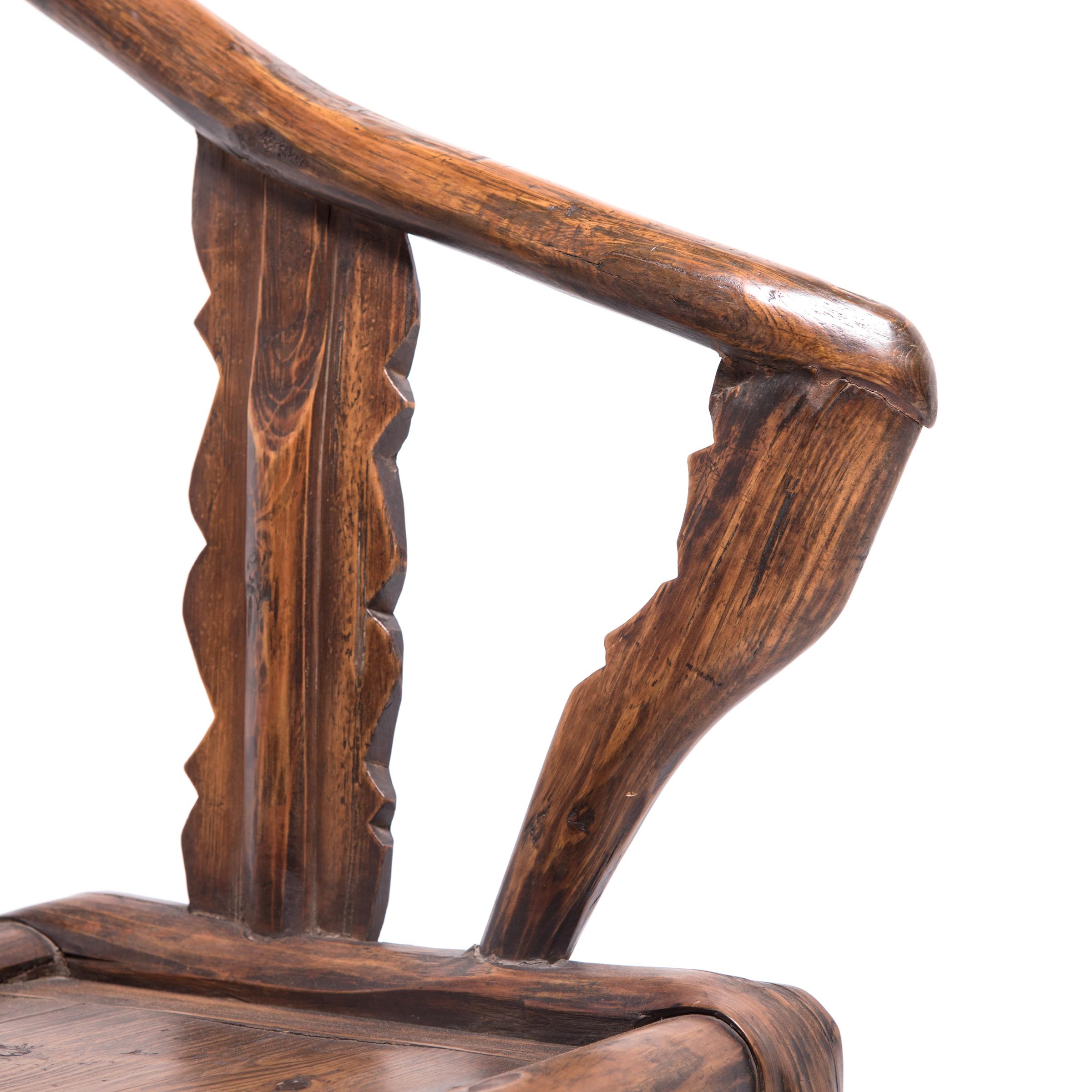 Low Chinese Bentwood Chair, c. 1850 For Sale 1