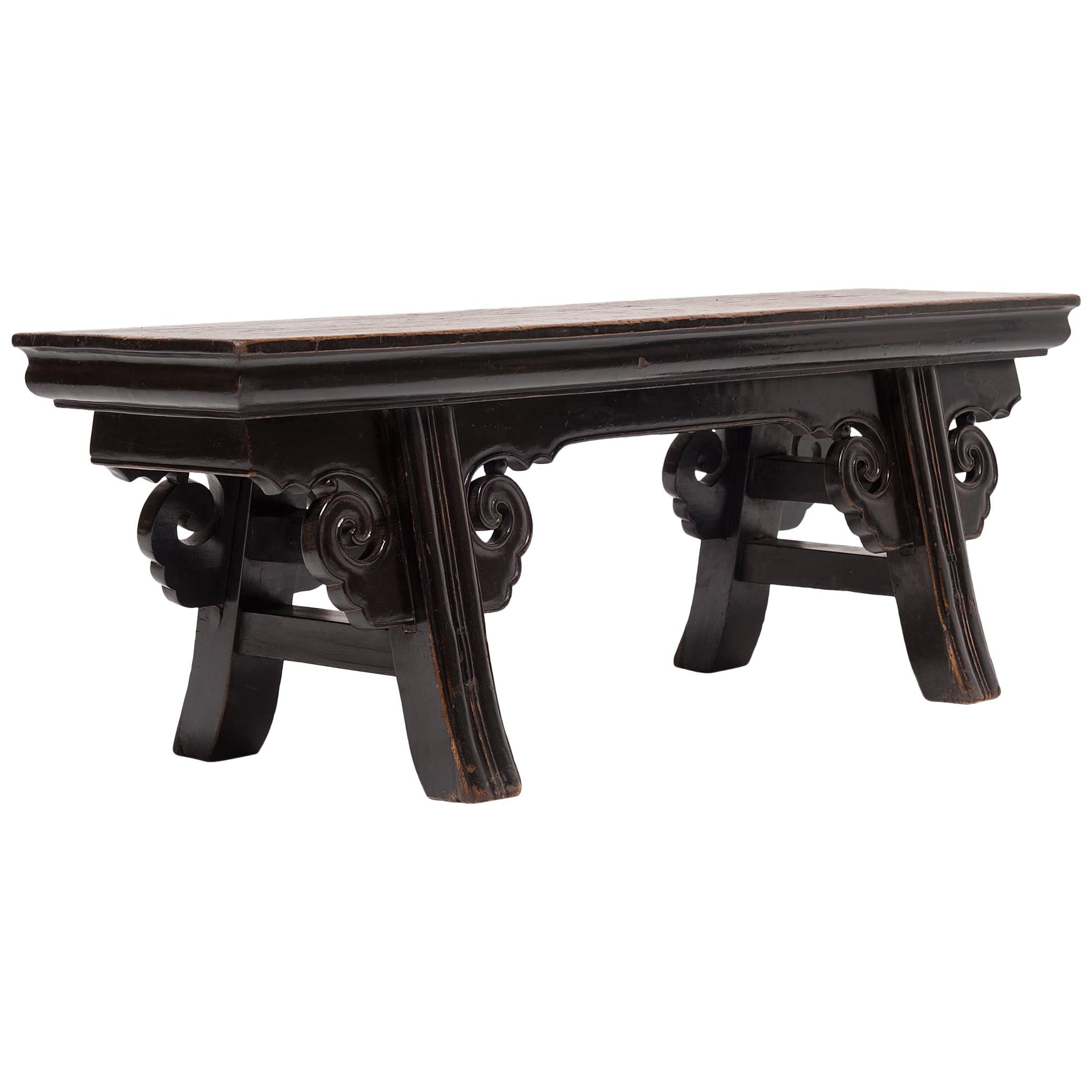 Chinese Elm Wood Bench at 1stDibs