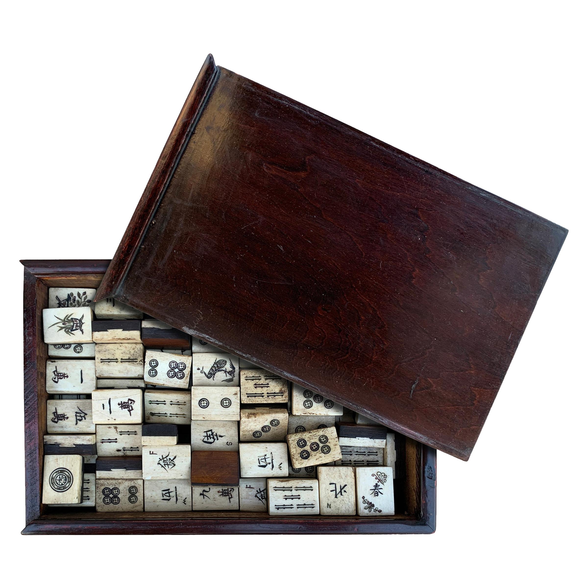 Antique Chinese Mahjong Games Fitted Box Set, circa 1920s at 1stDibs  vintage  mahjong game, vintage mahjong set in wooden box, mahjong set antique