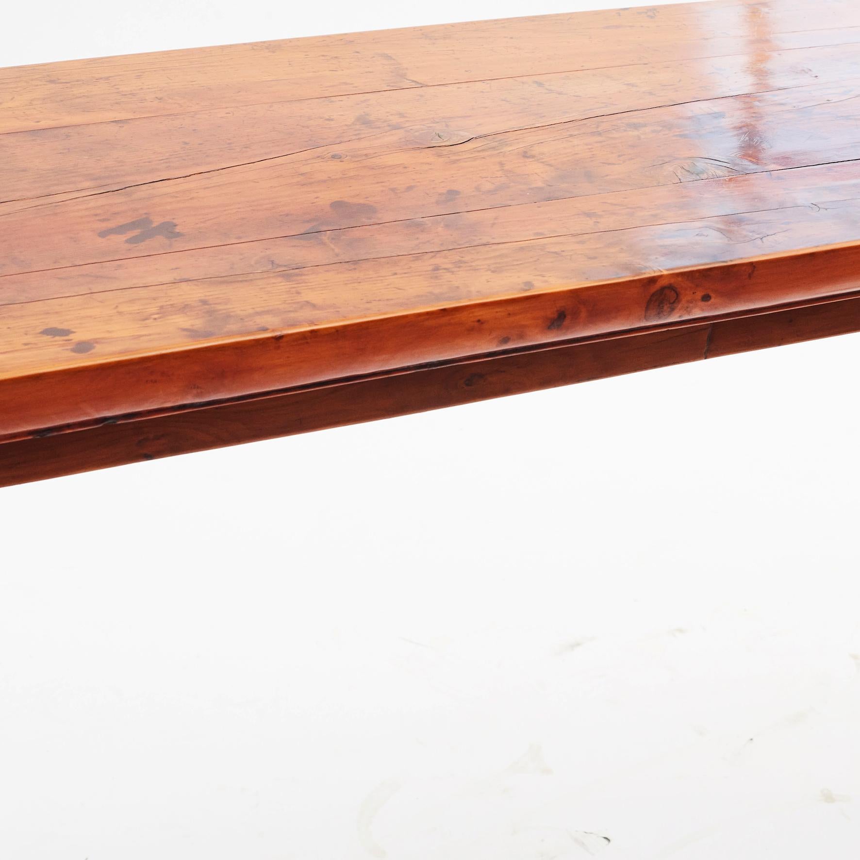 Lacquered 19th Century Chinese Ming Style Peach Wood Altar Table For Sale