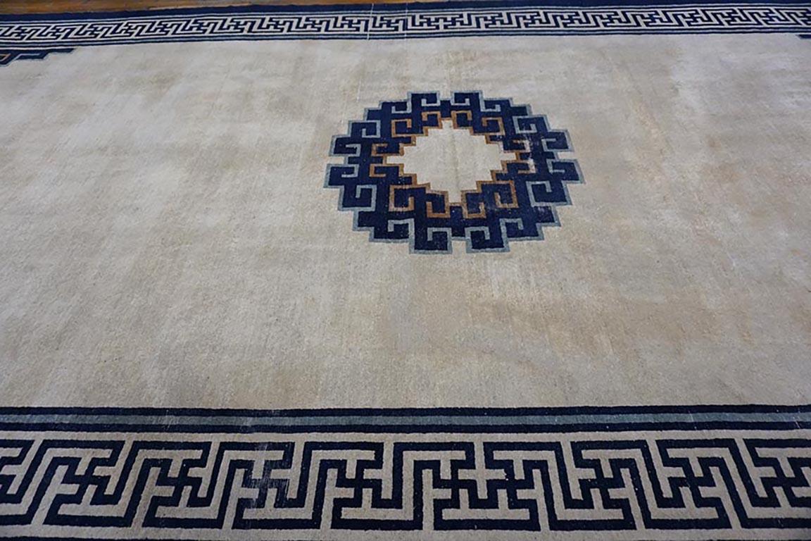 Noué à la main Tapis mongol chinois du 19ème siècle ( 10'2