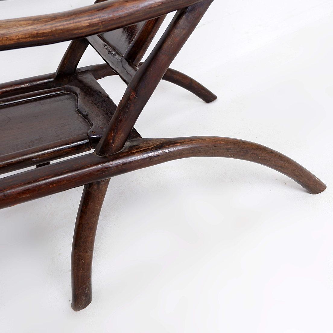 19th Century Chinese Moon Gazing Lounge chair For Sale 2