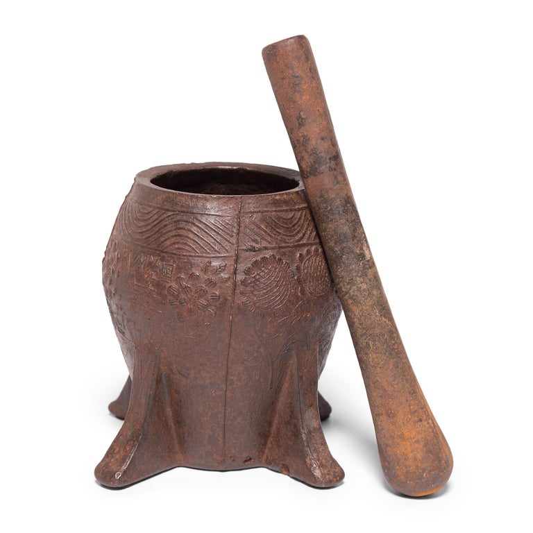 19th Century Chinese Mortar and Pestle For Sale at 1stdibs