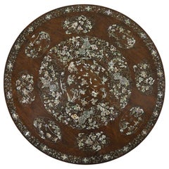 19th Century Chinese Mother of Pearl Inlaid Table