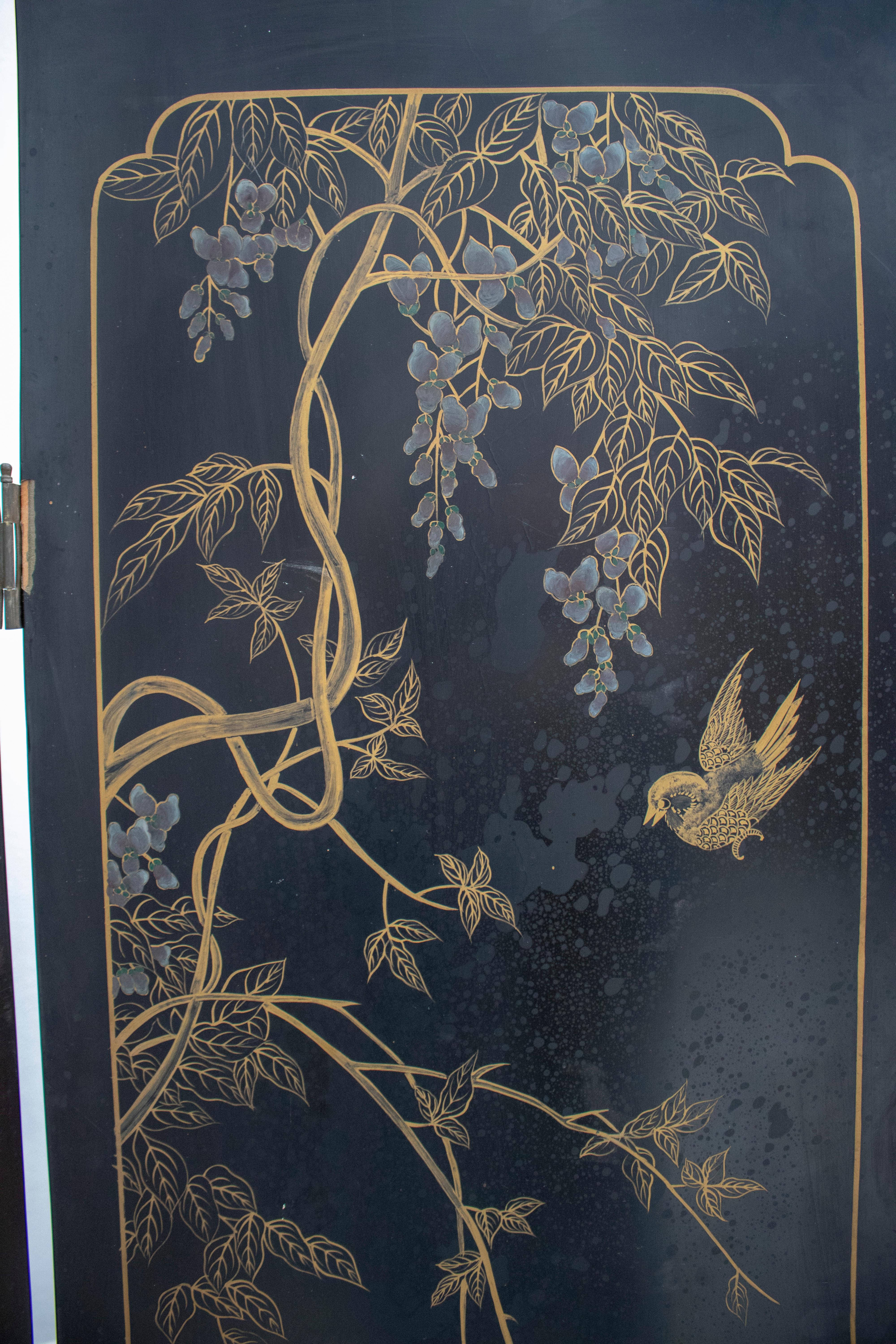 20th Century Chinese Mother of Pearl Inlay 4-Panel Folding Screen 10