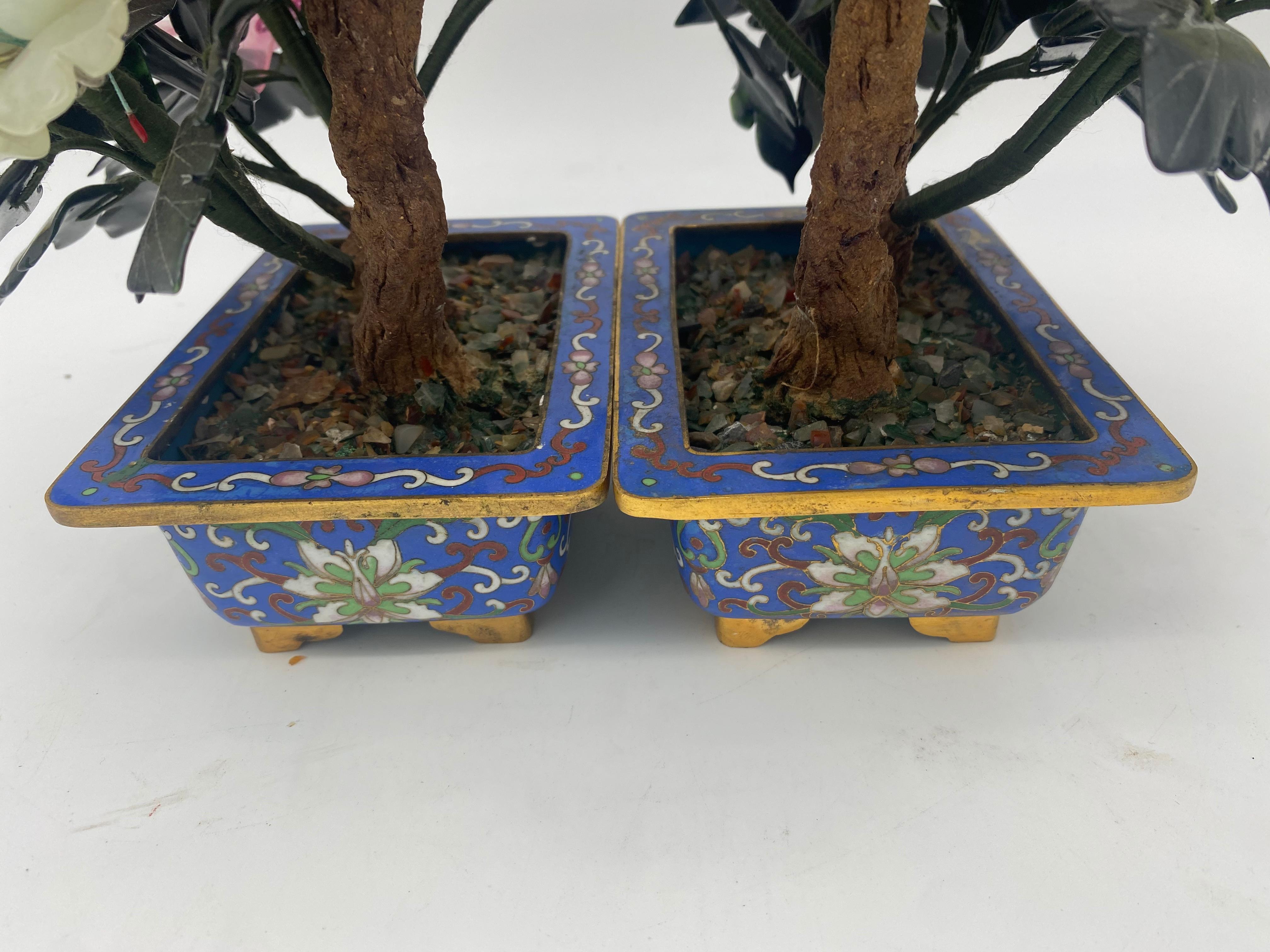  Chinese Multi-Color Bonsai Tree in Cloisonné Pot 2