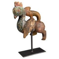 19th Century Chinese Mythical Animal Carving – Rooster Horse with Dragon Tail