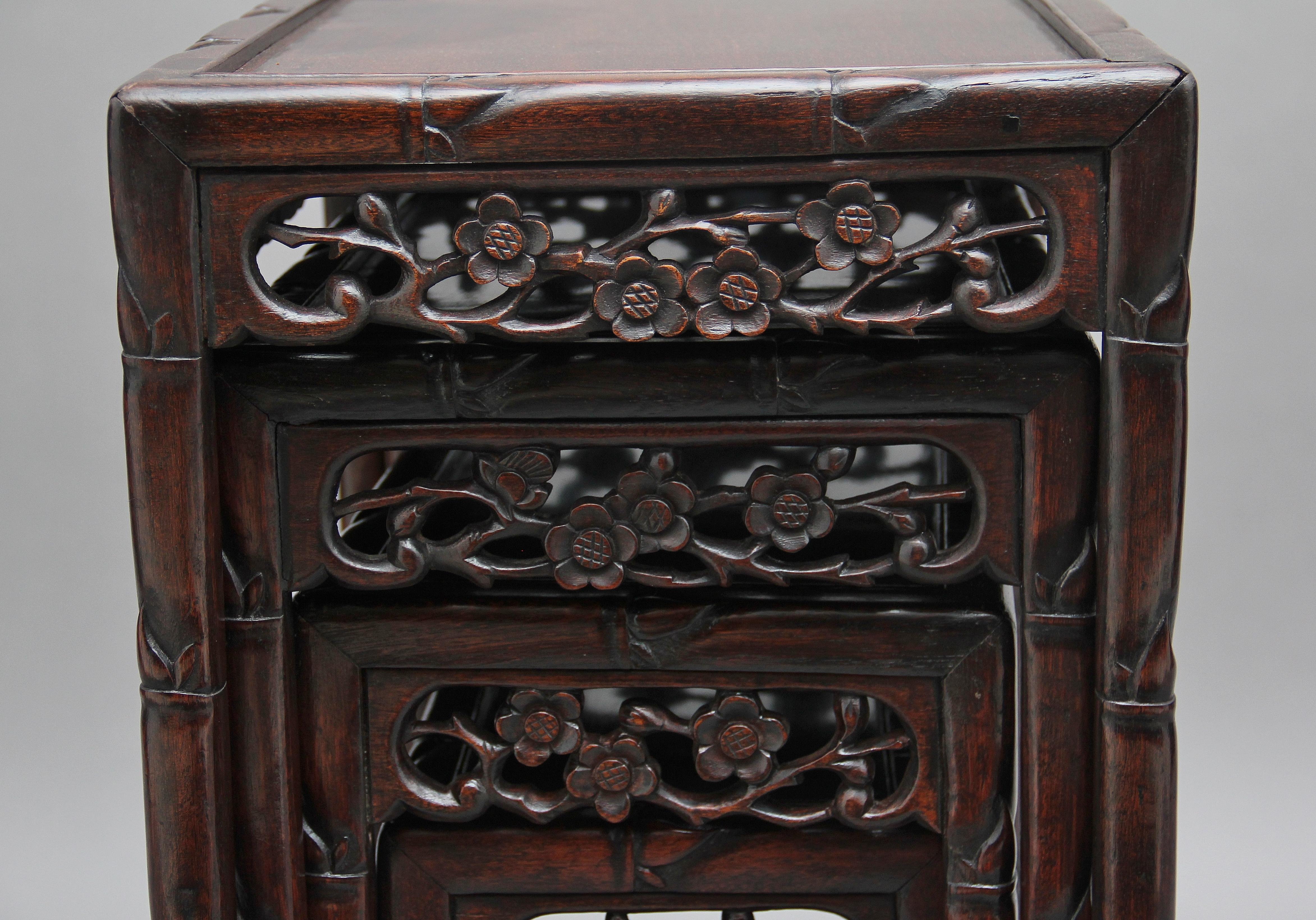 19th Century Chinese Nest of Four Tables 4