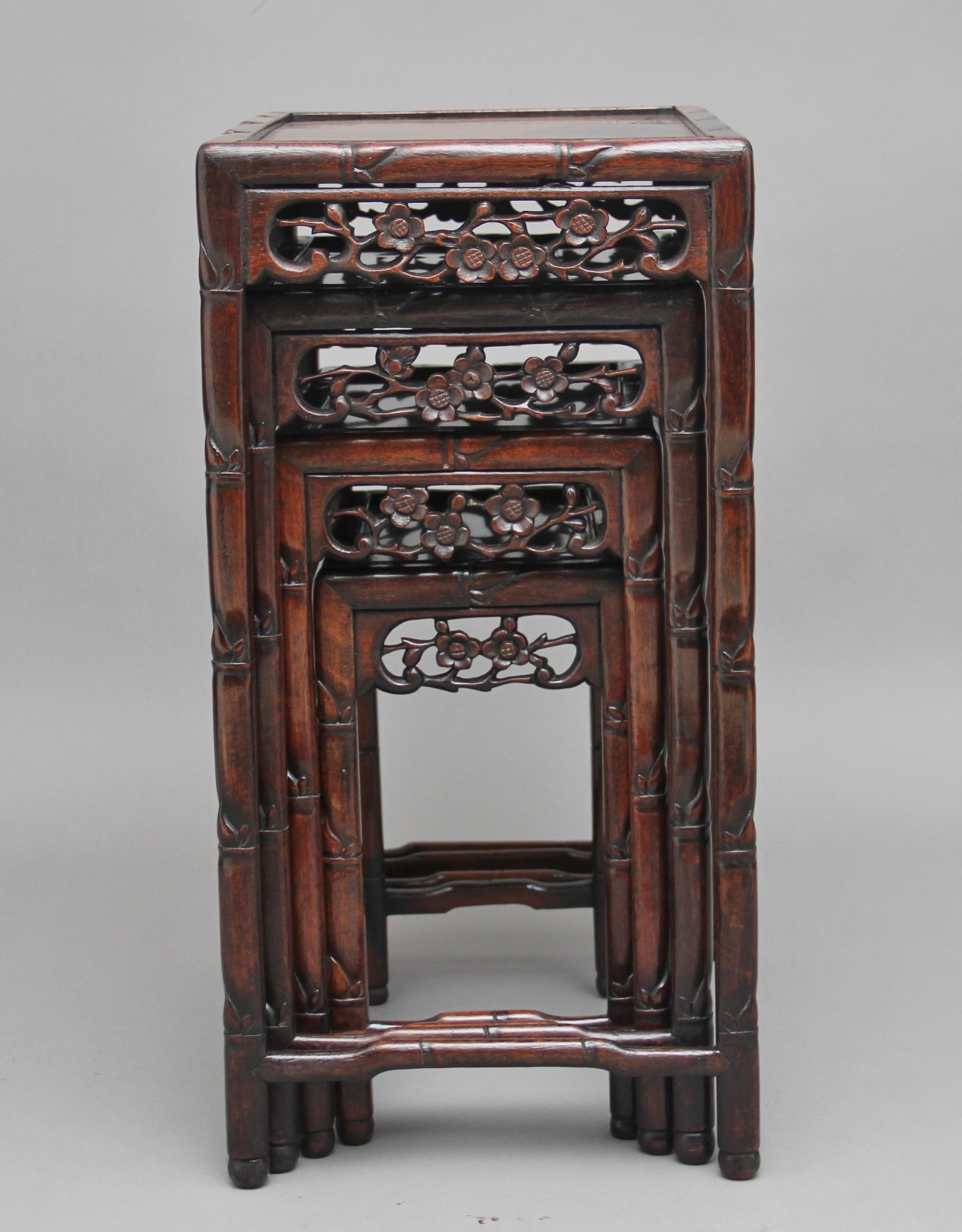 19th Century Chinese Nest of Four Tables In Good Condition In Martlesham, GB