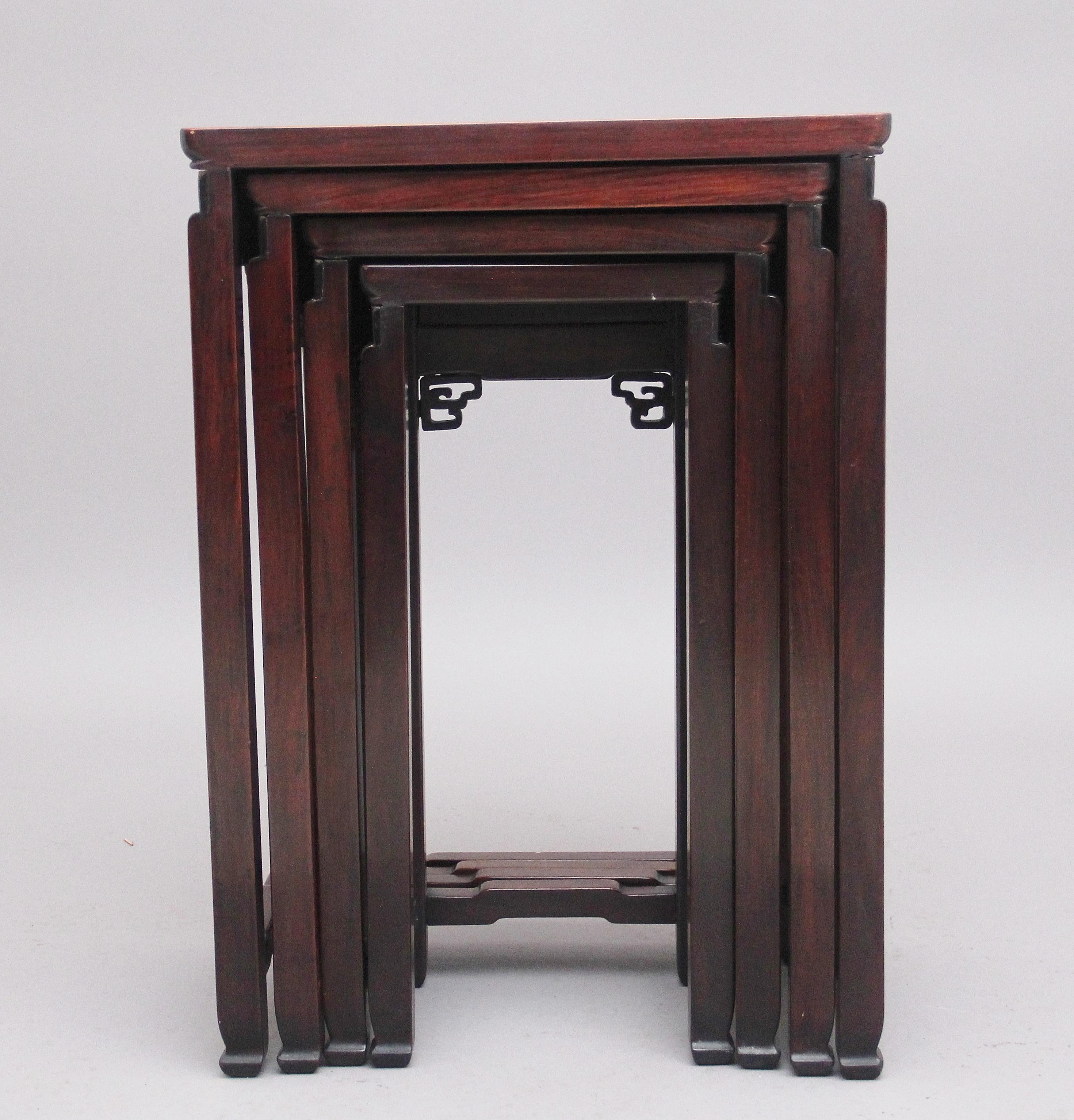 19th Century Chinese Nest of Four Tables For Sale 1