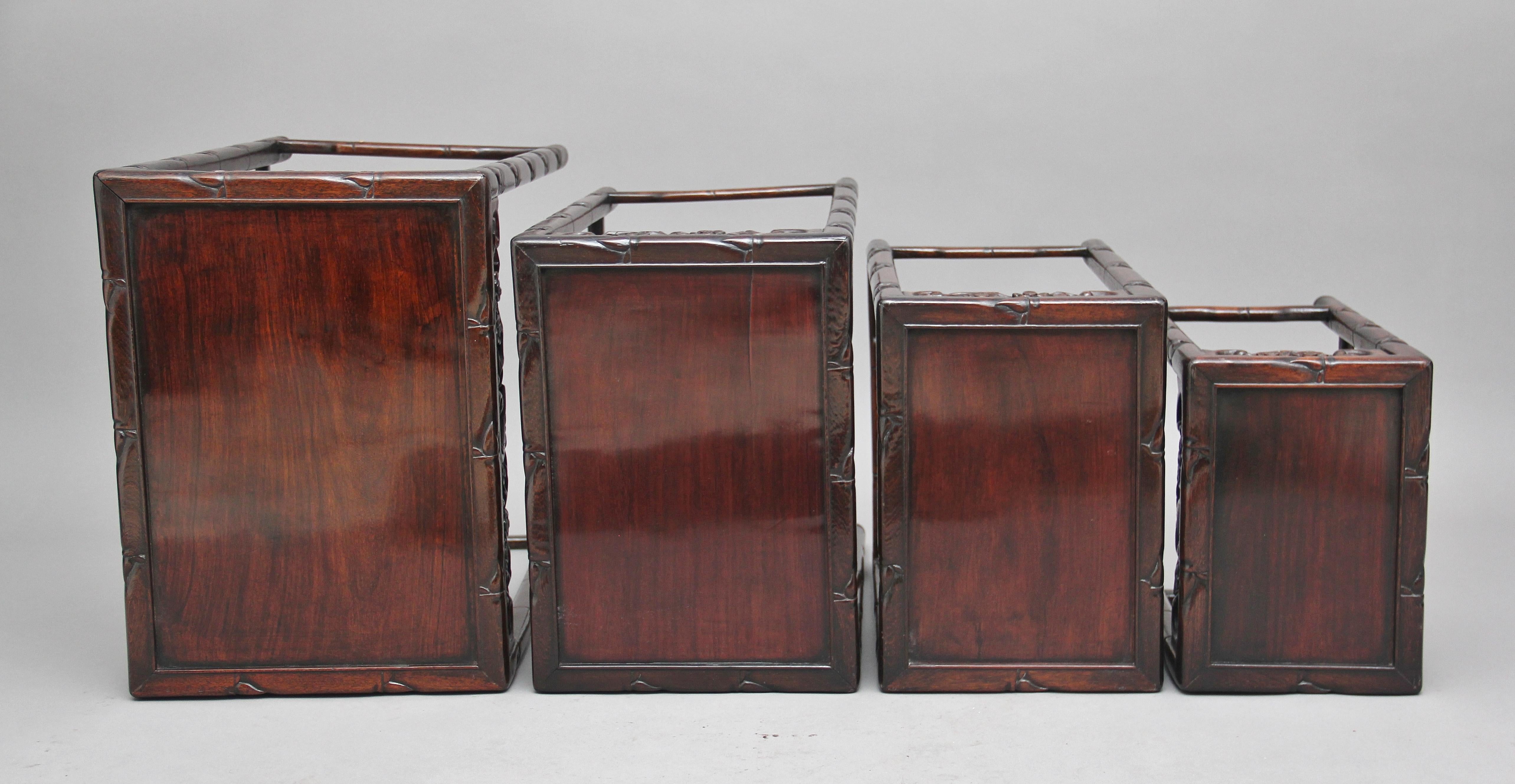 19th Century Chinese Nest of Four Tables 1