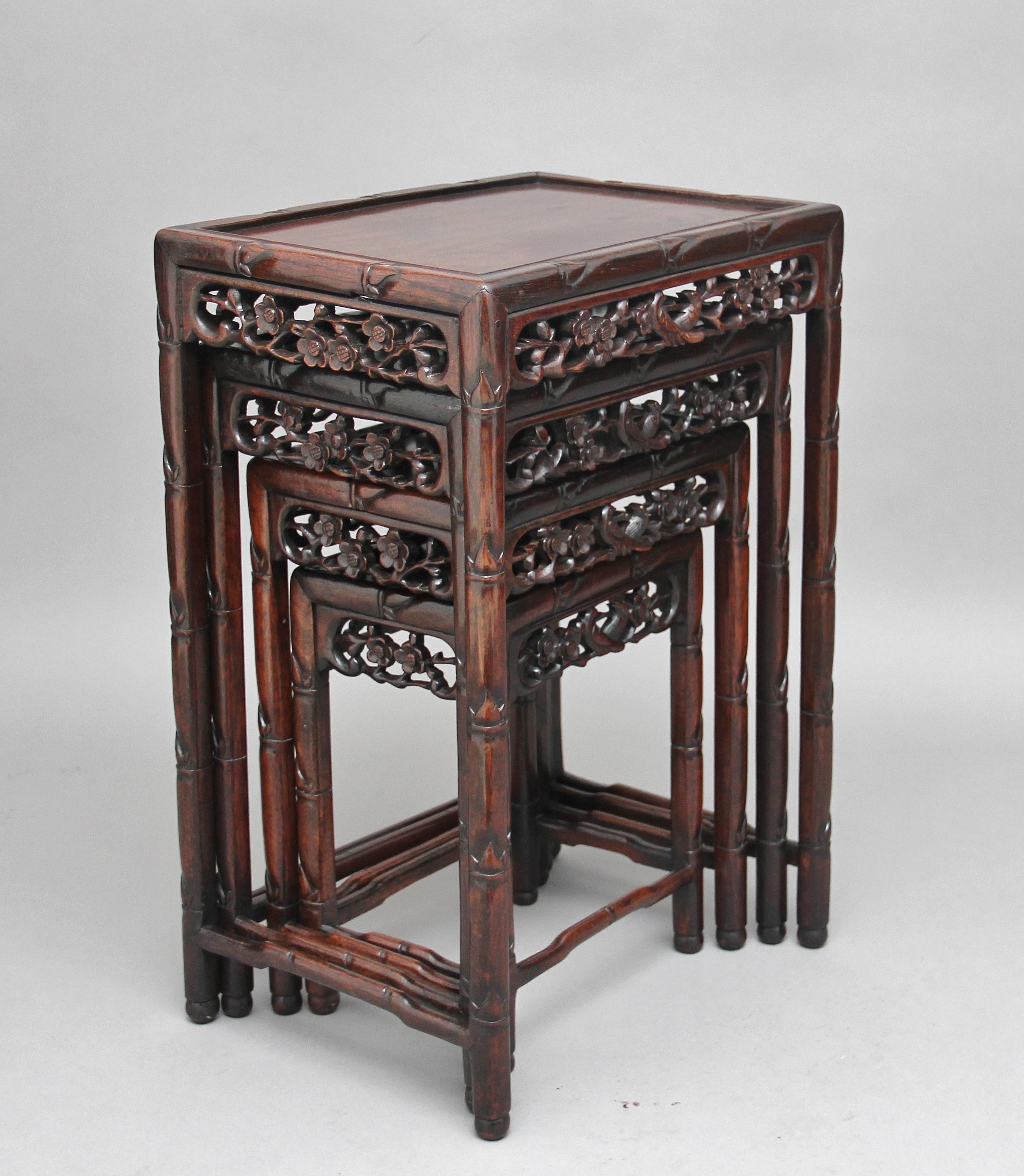 19th Century Chinese Nest of Four Tables 3