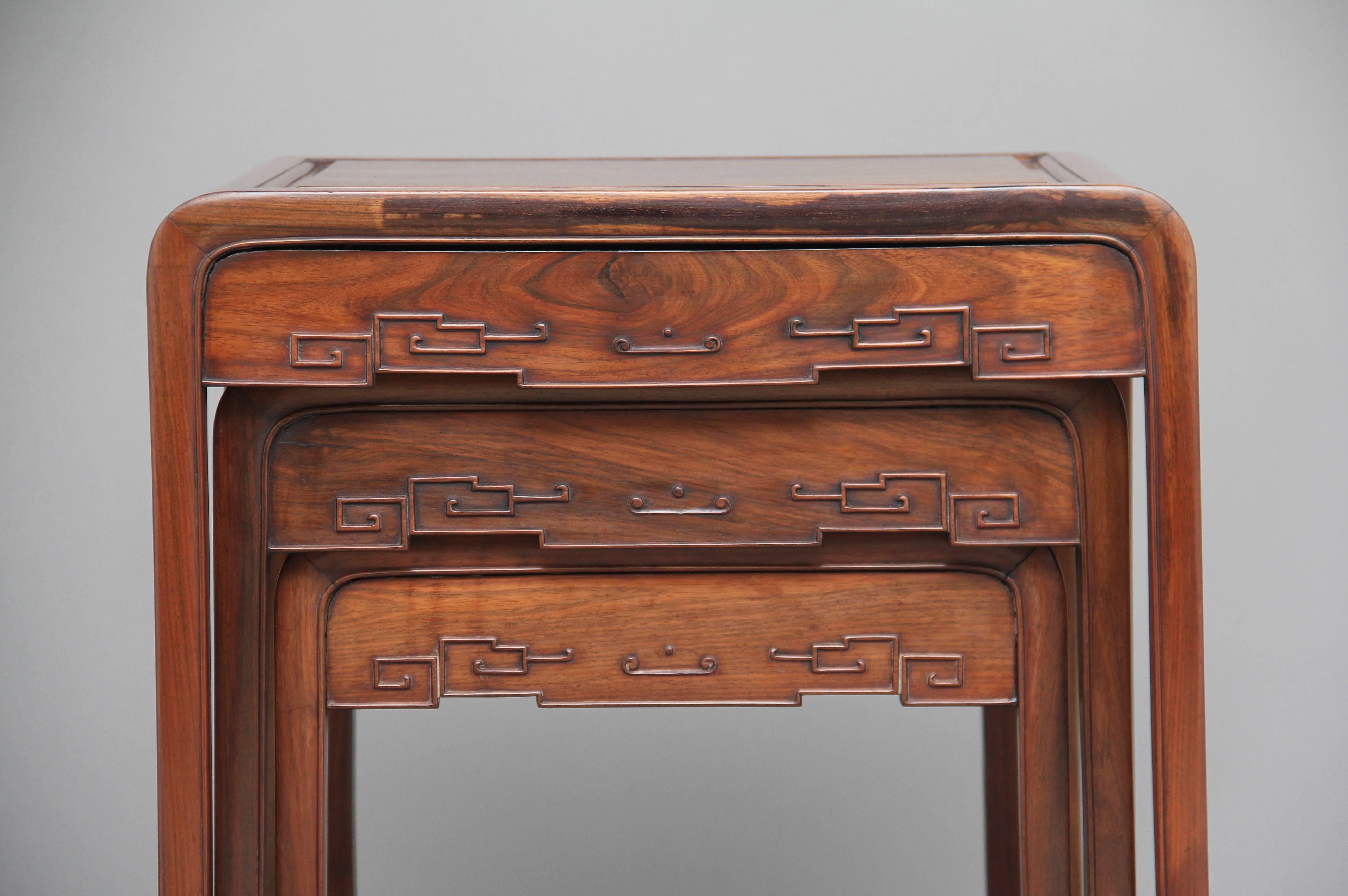 Hardwood 19th Century Chinese Nest of Tables